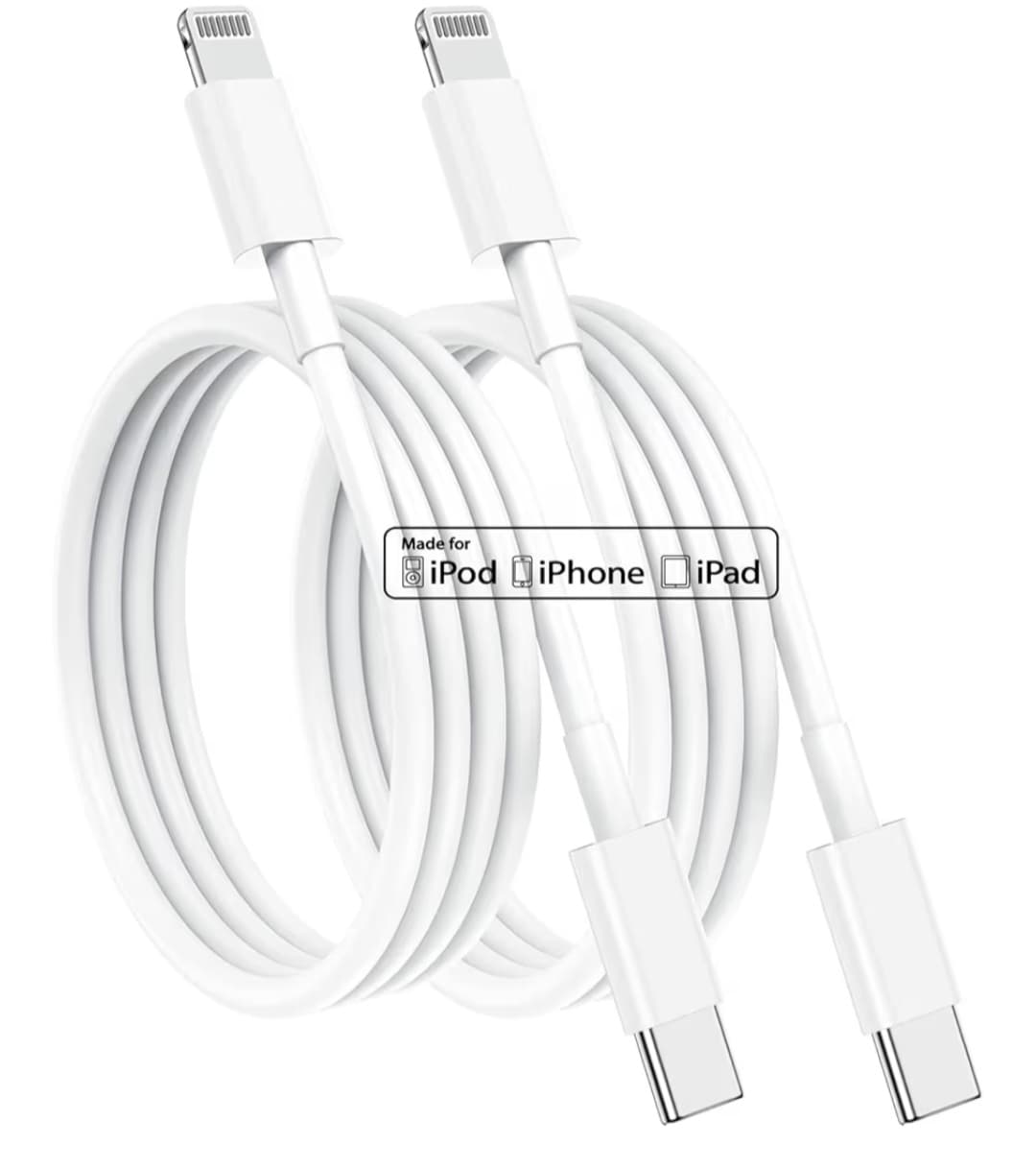 (2 pack) USB-C 10Ft Charging Cords for Apple Devices
