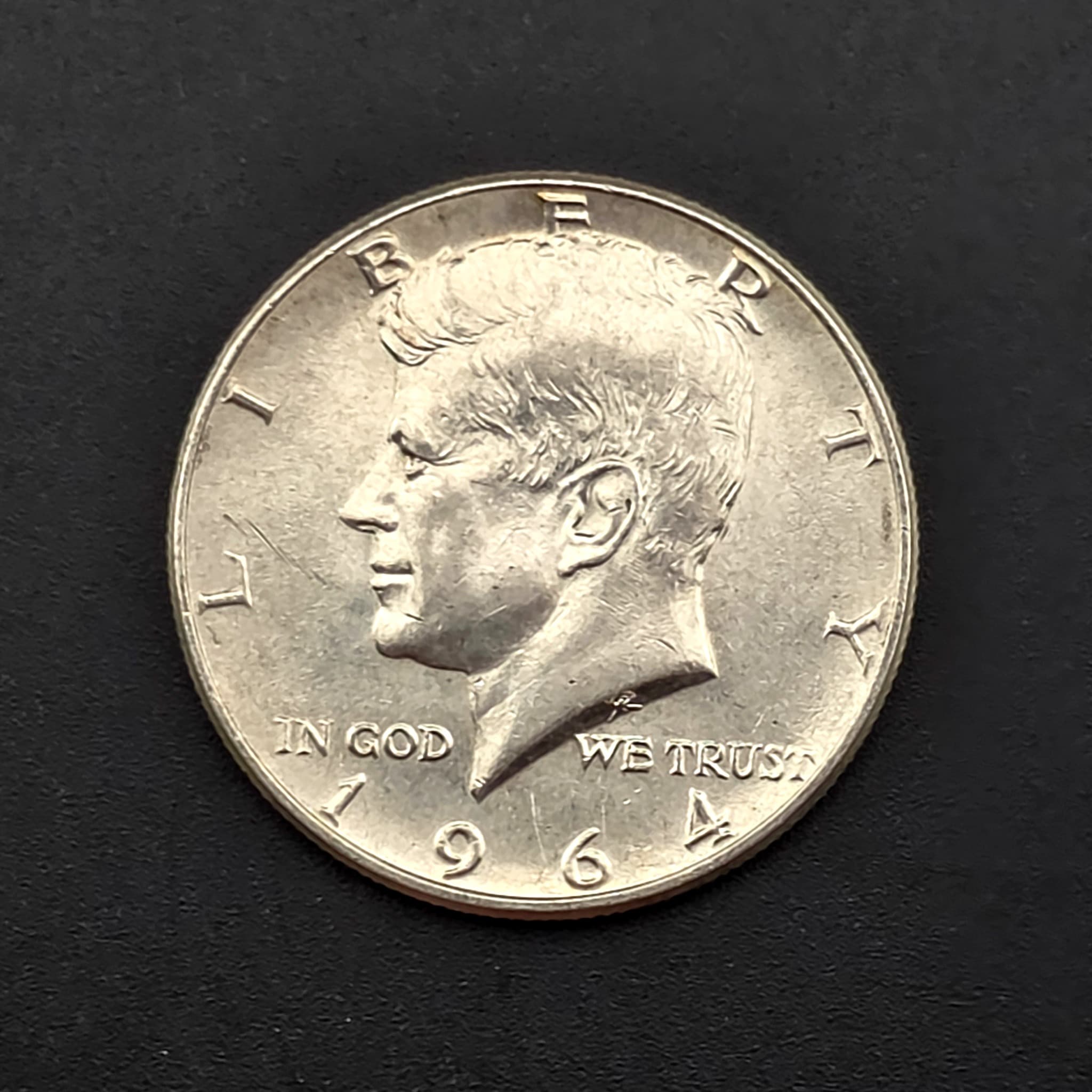 1964 Kennedy Half Dollar, 90% Silver