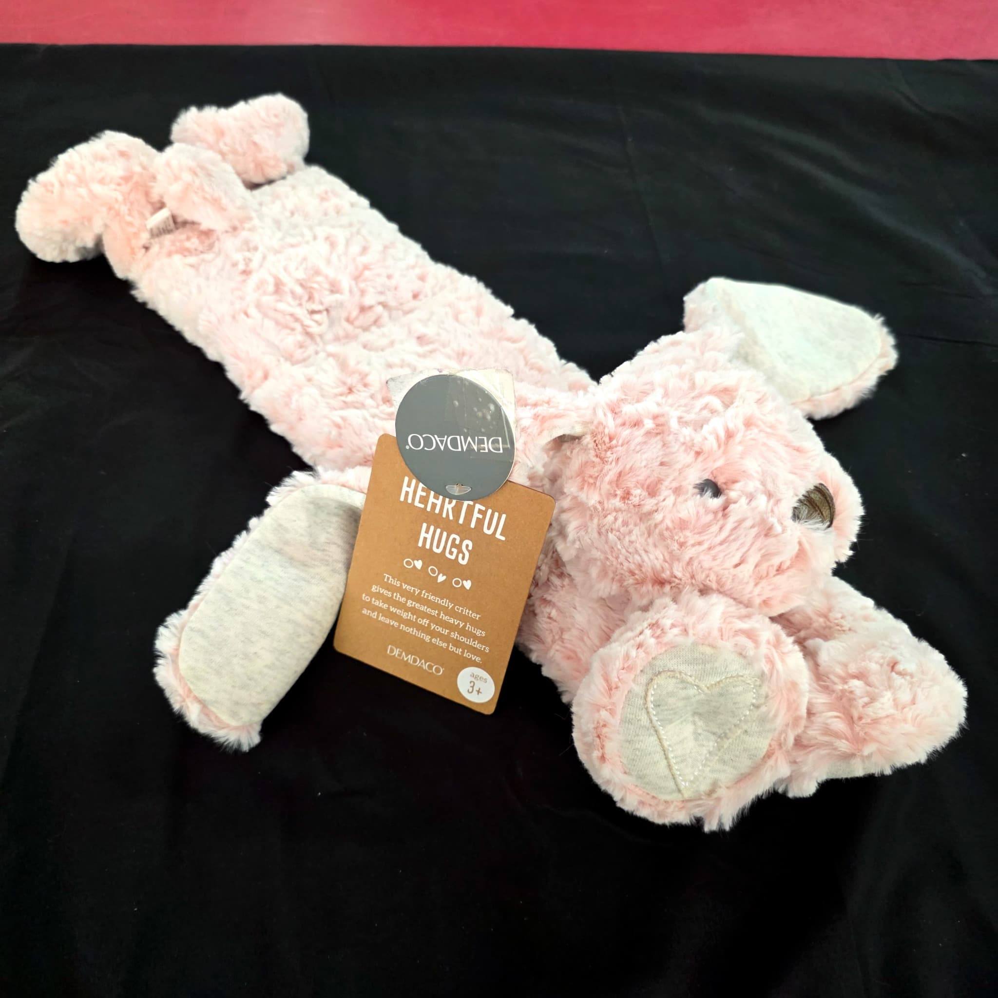 Demdaco Heartful Hugs Pig Plush Neck Wrap