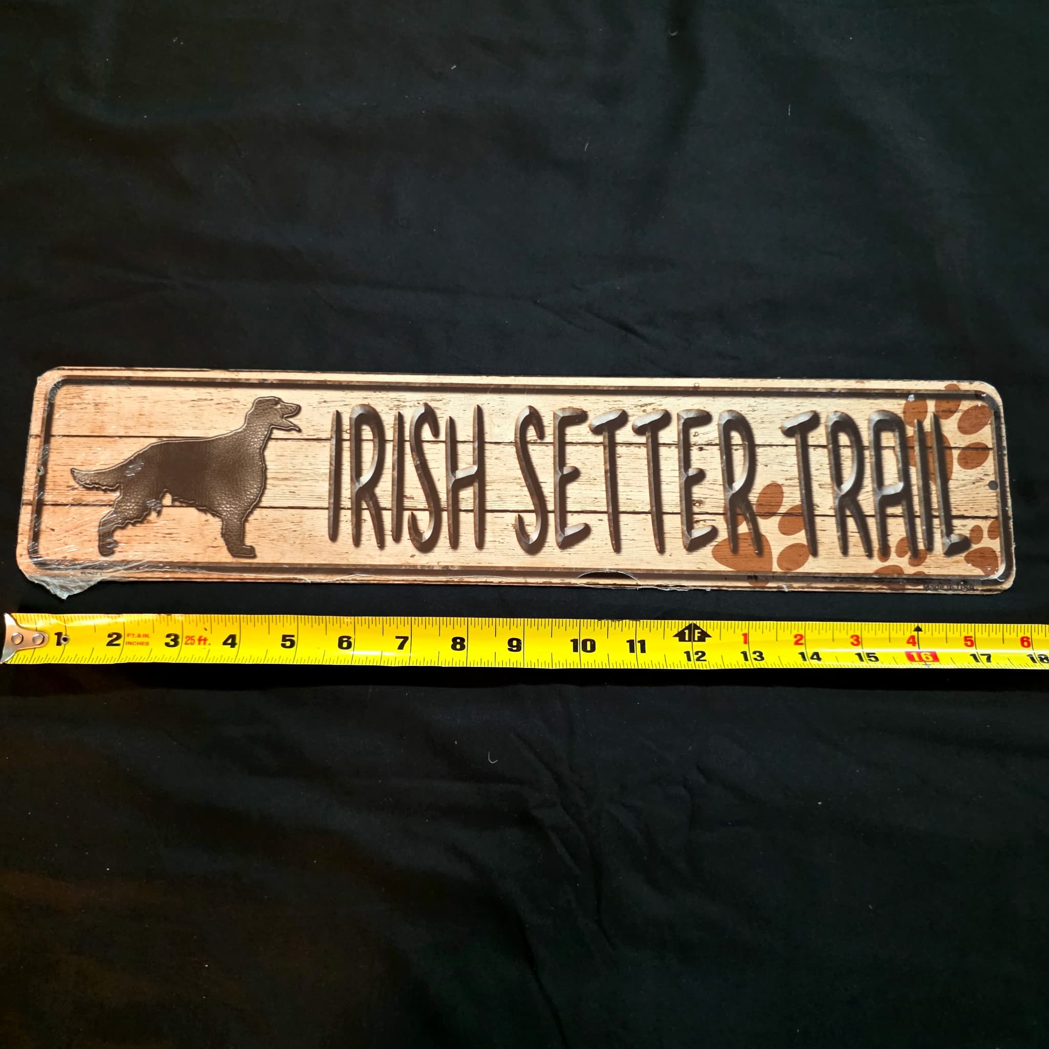 Irish Setter Trail Metal Street Sign, 18"