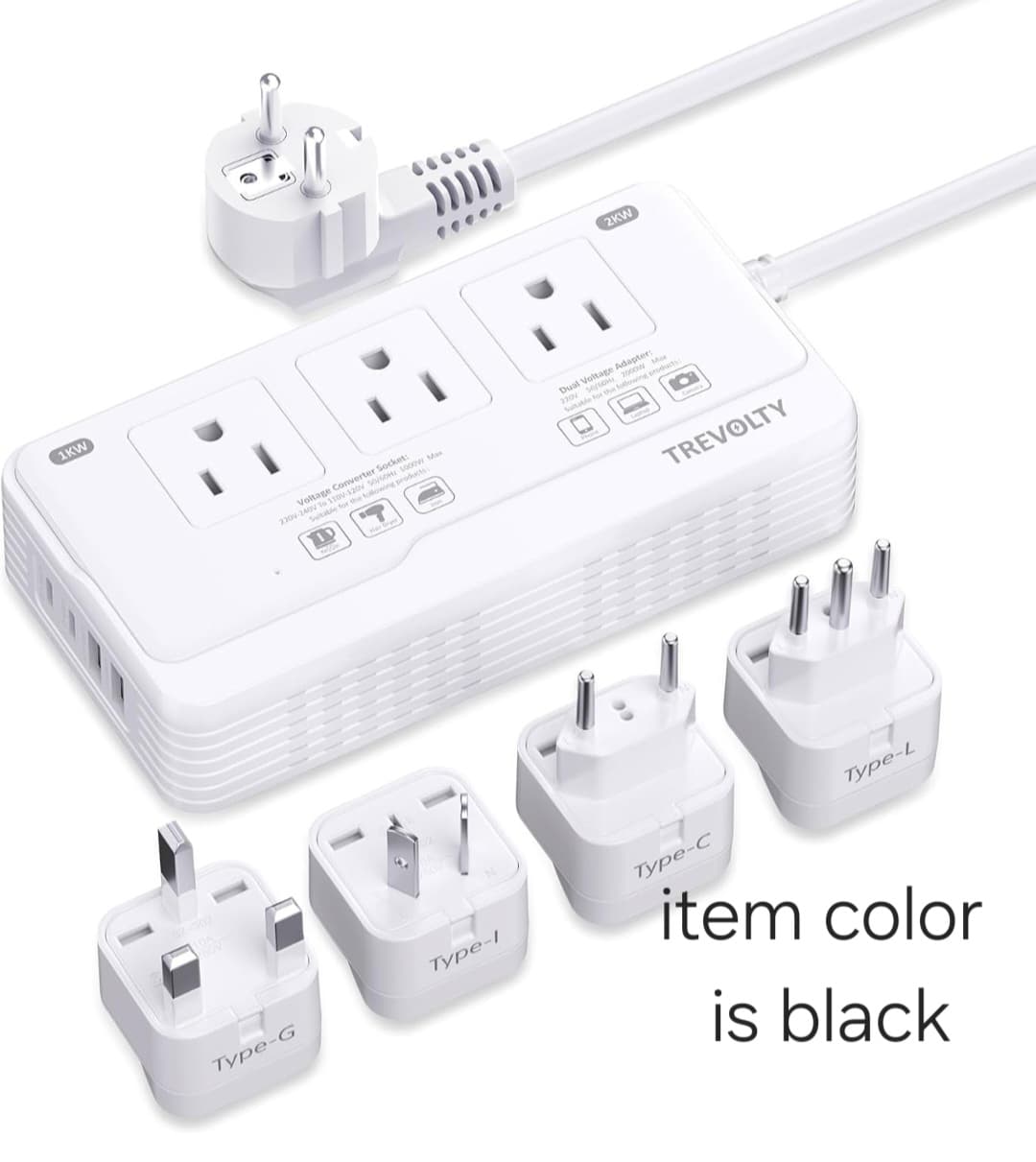 7-in-1 Converter Plug for Travel (220v to 110v)