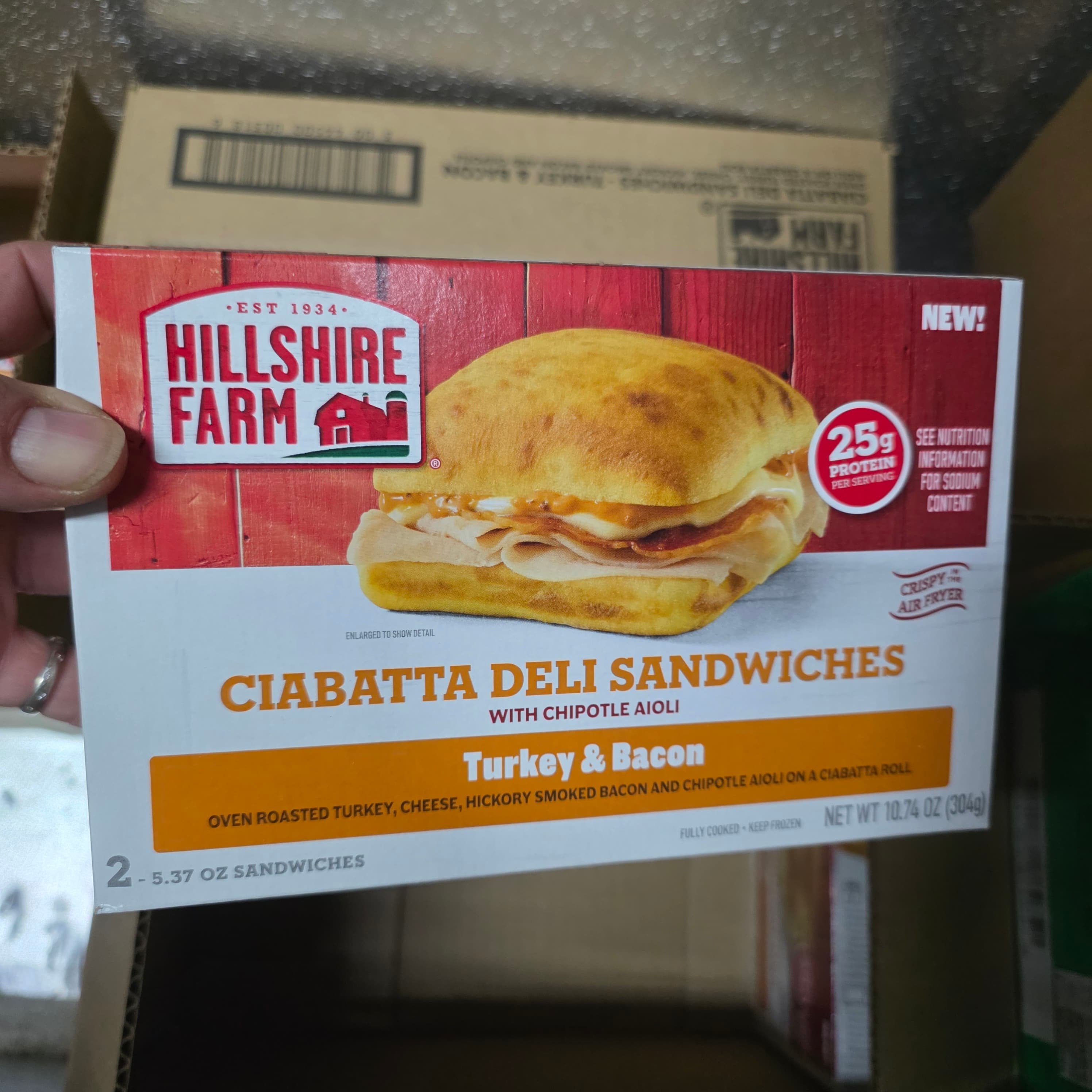 Hillshire Farm Ciabatta Deli Sandwiches 2pk, Turkey & Bacon