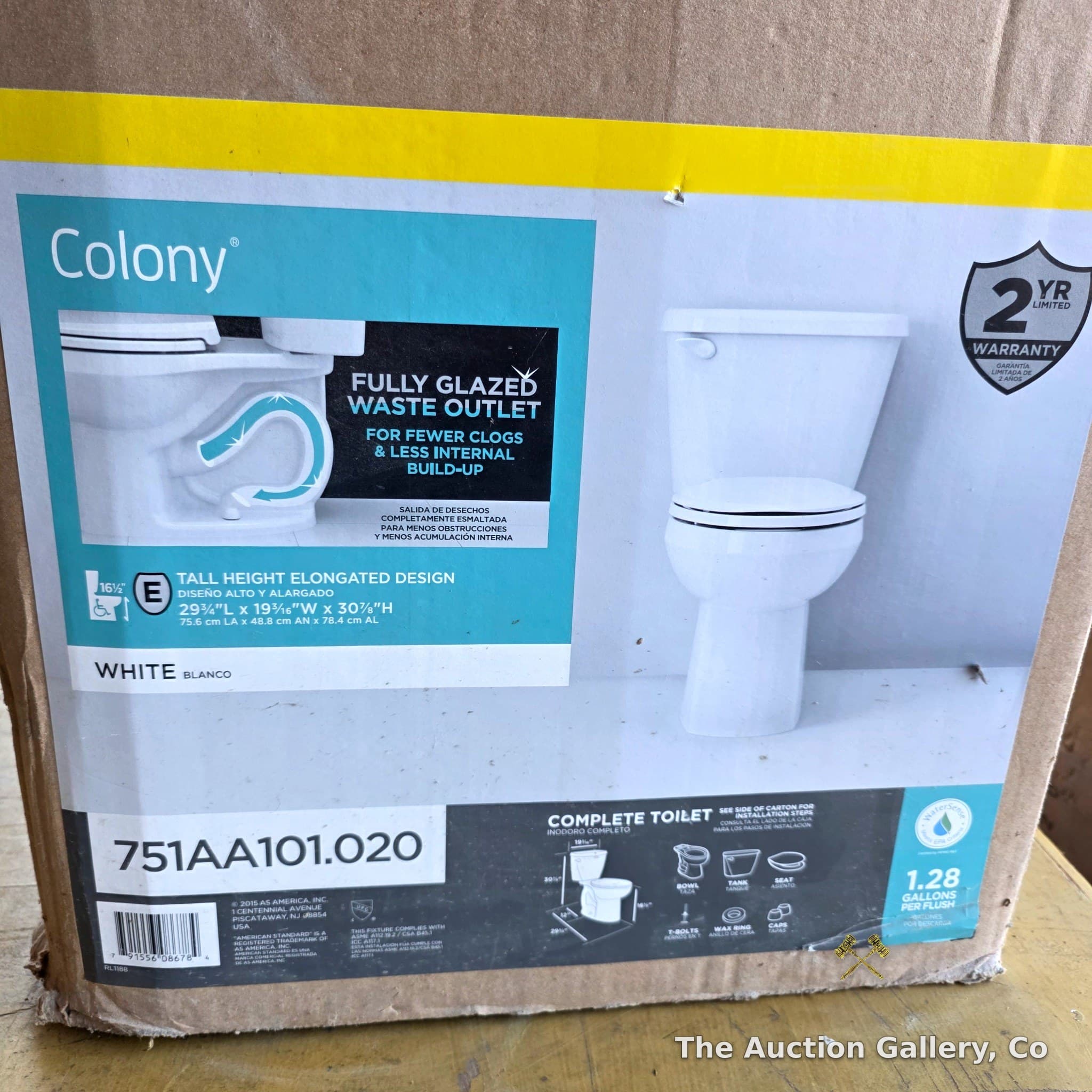 American Standard Colony Right Height Complete Toilet, White