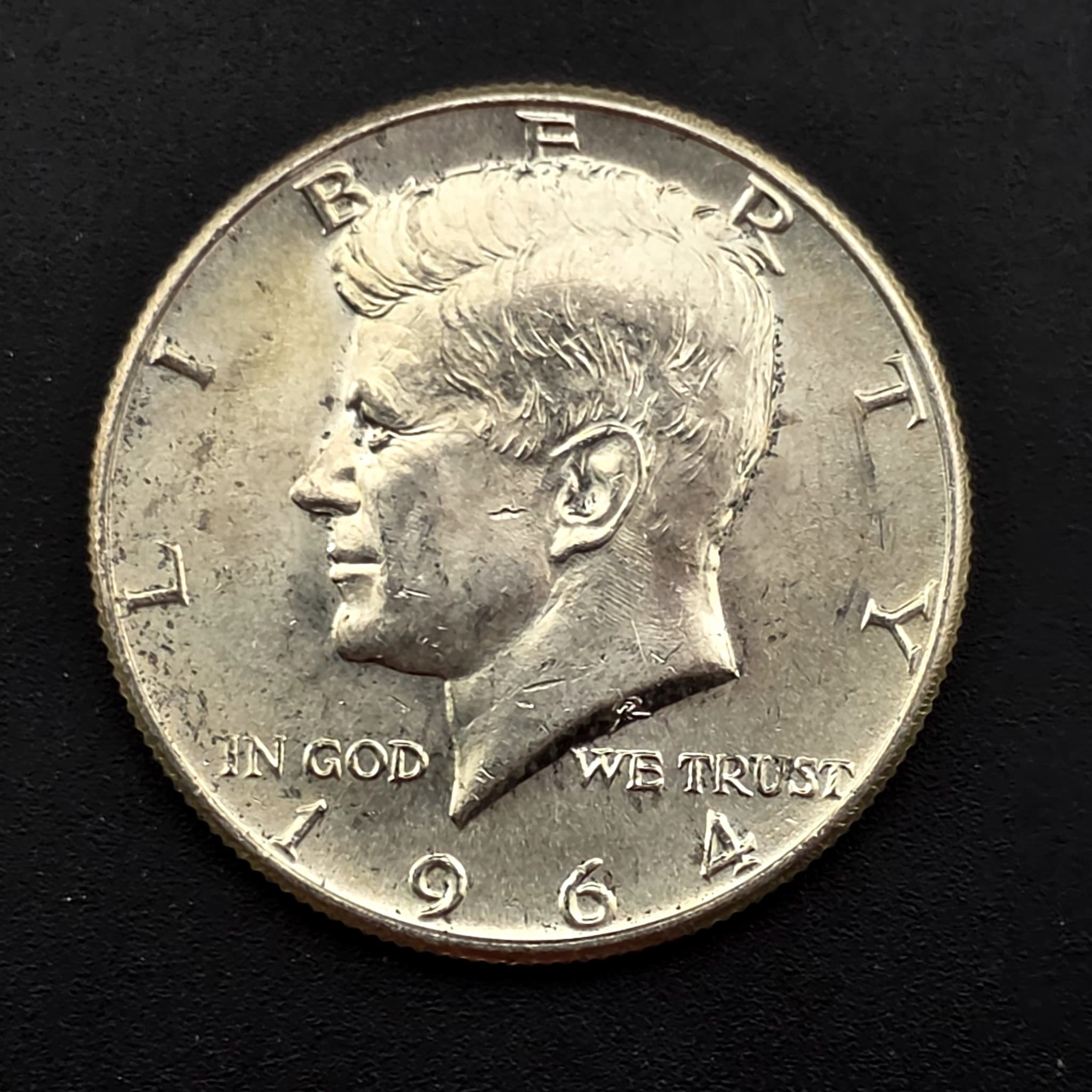 1964 Kennedy Half Dollar, 90% Silver