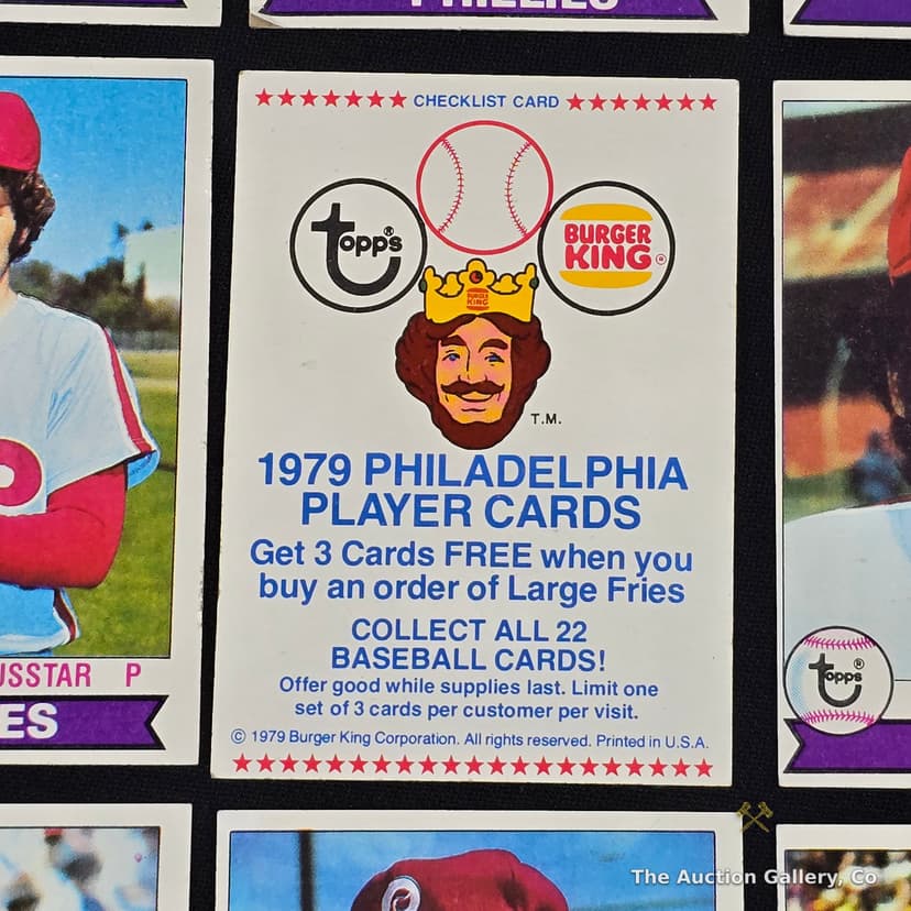 1979 Topps Burger King Phillies Baseball Card Set, 23 Cards โ photo 6