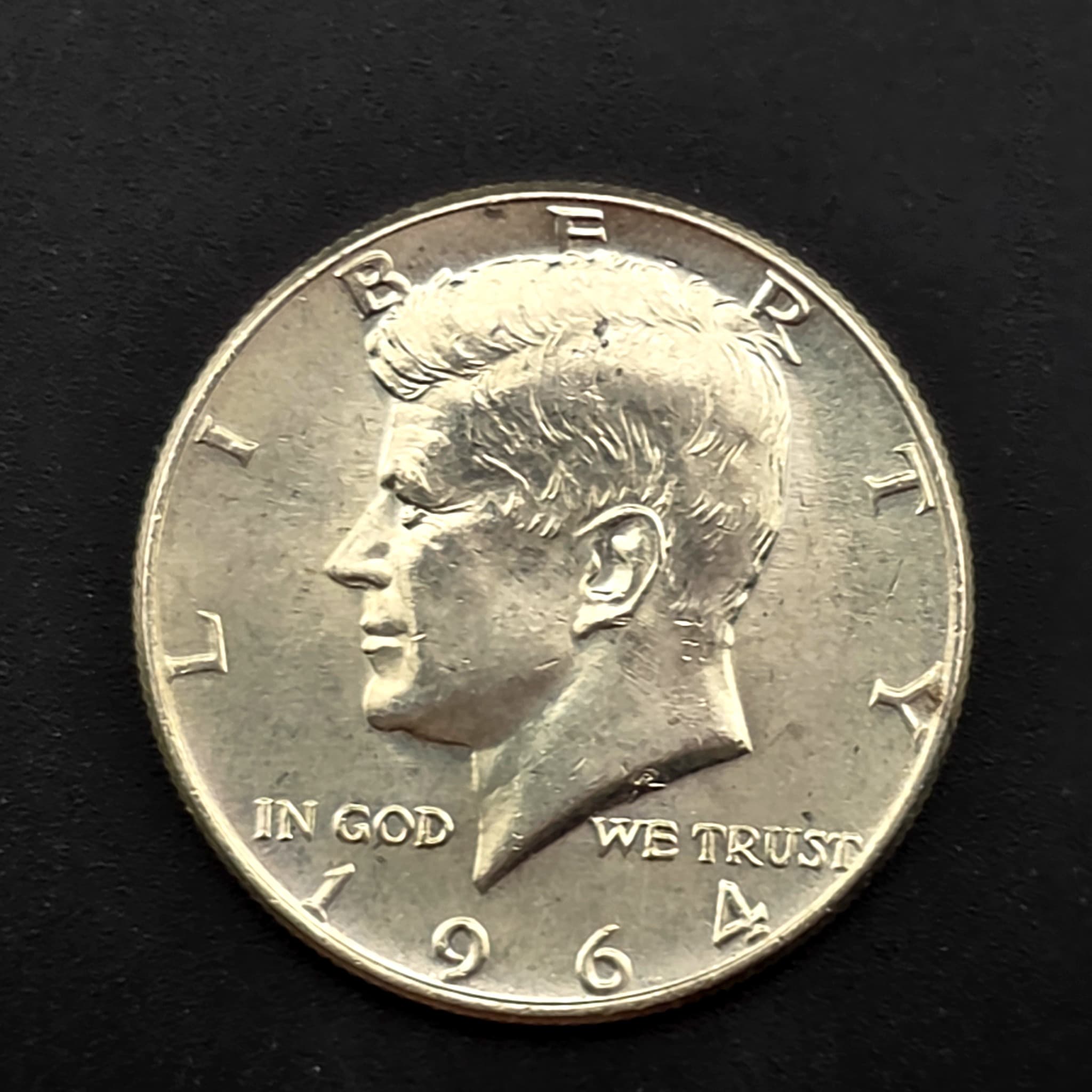 1964 Kennedy Half Dollar, 90% Silver