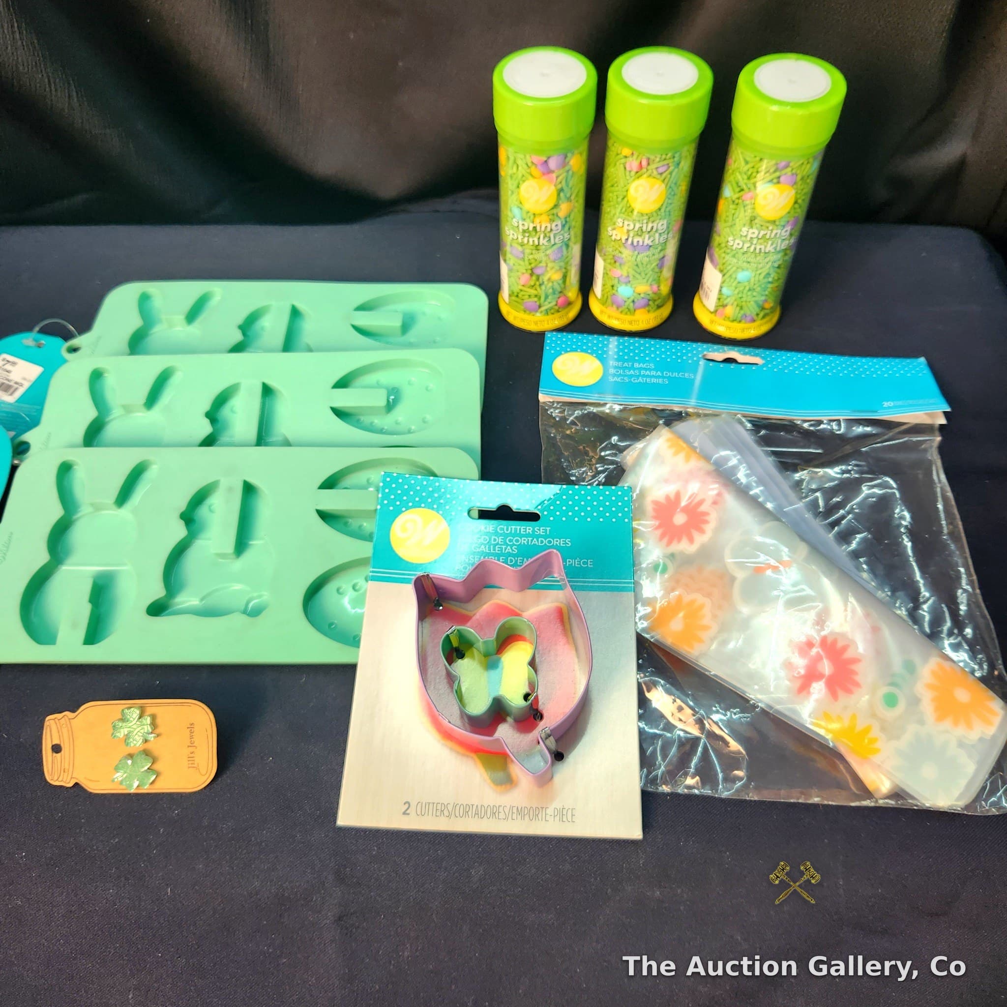 Wilton Easter Baking Lot with Shamrock Earrings, Brand New