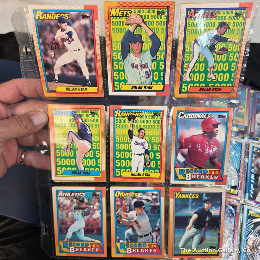 1990 Topps Baseball Complete Set, Numbered 1โ992 in Binder โ photo 4
