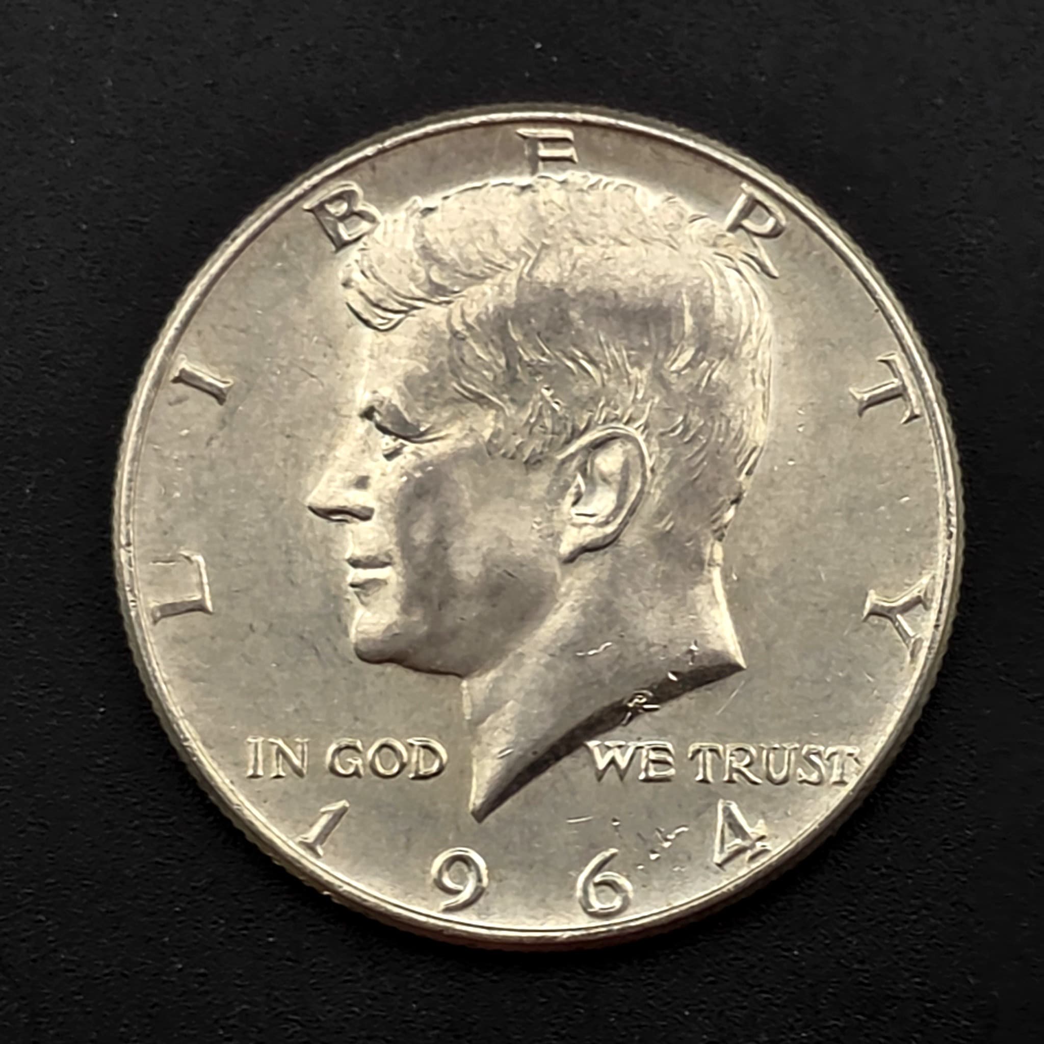 1964 Kennedy Half Dollar, 90% Silver
