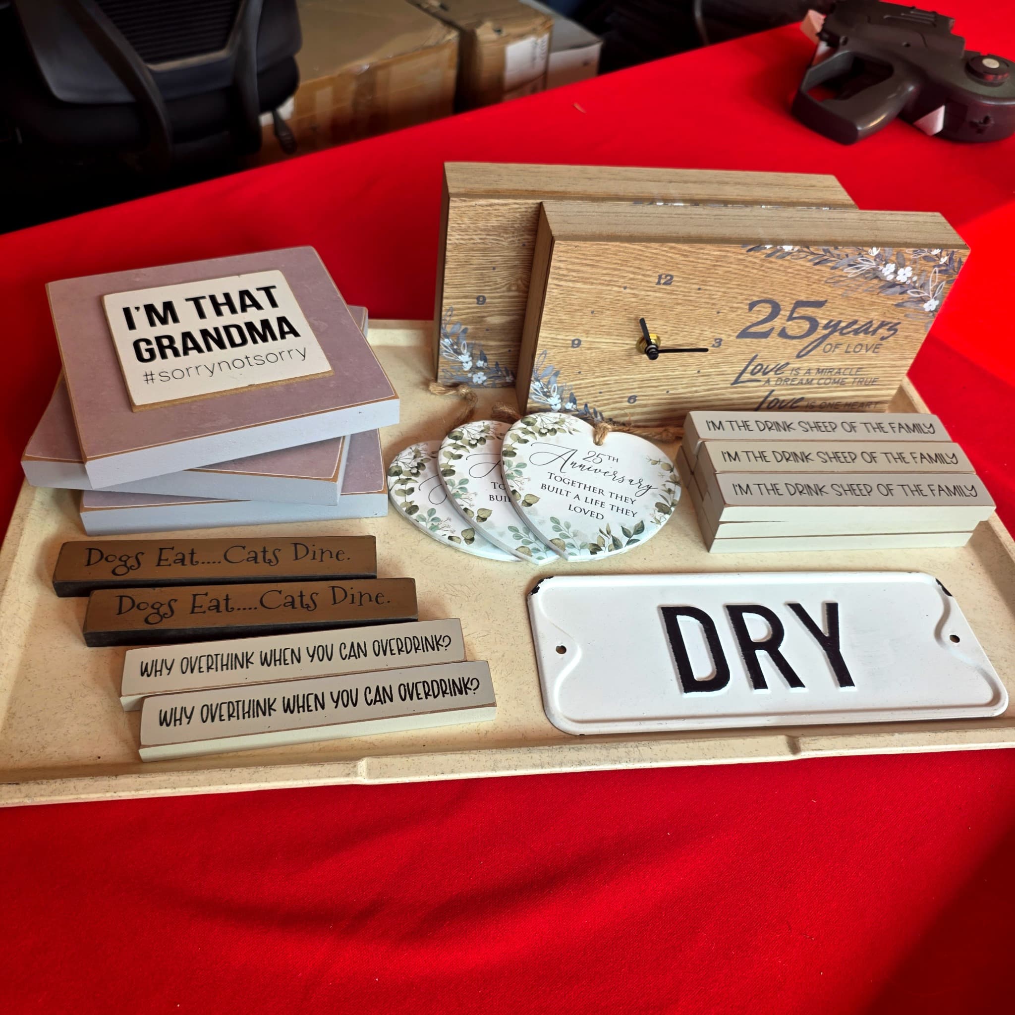 Mixed Lot Novelty Gift Signs & Clocks, Brand New