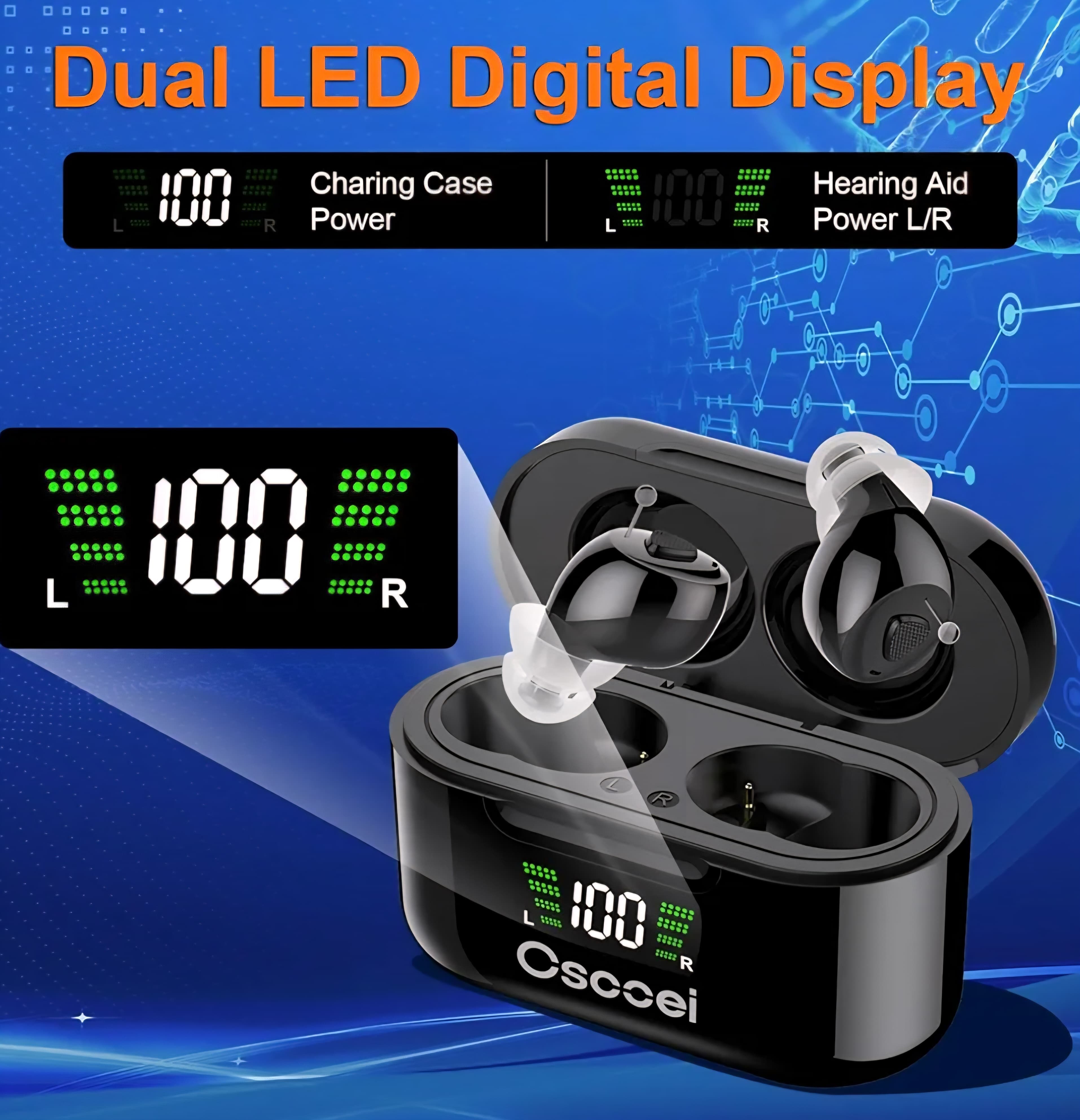Digital OTC Hearing Aids - 32 Channel - Noise Cancelling - Adaptive Scene Modes