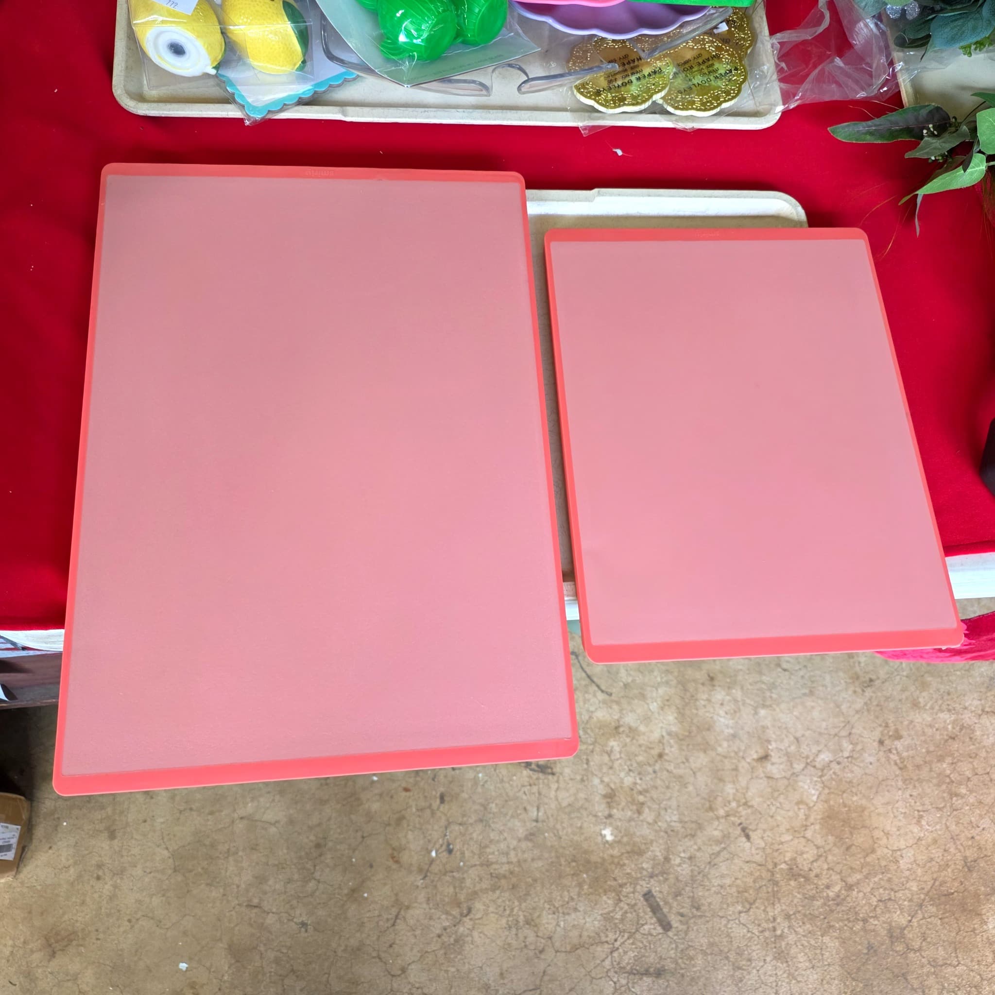 Pair of Smirly Cutting Boards, 17" x 12" & 13" x 10"