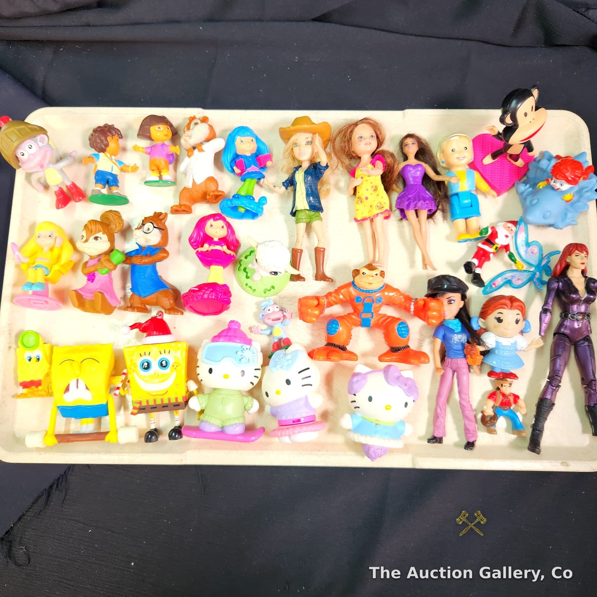 Mixed Lot of Character Toy Figures โ SpongeBob, Hello Kitty, Disney & More