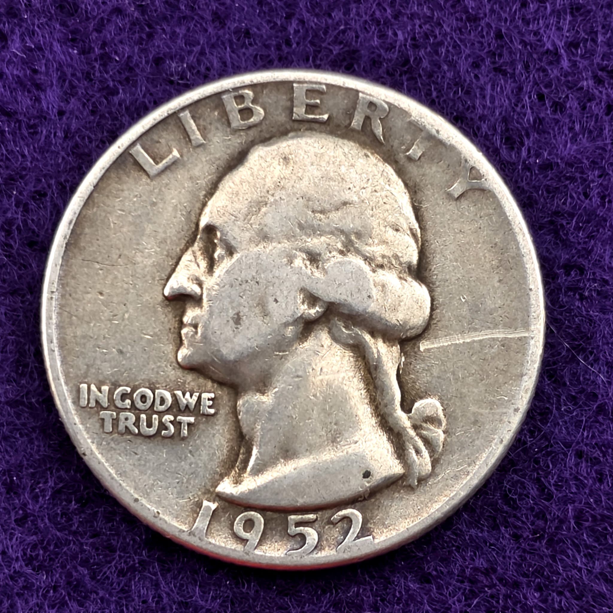 1952-S Washington Quarter, 90% Silver