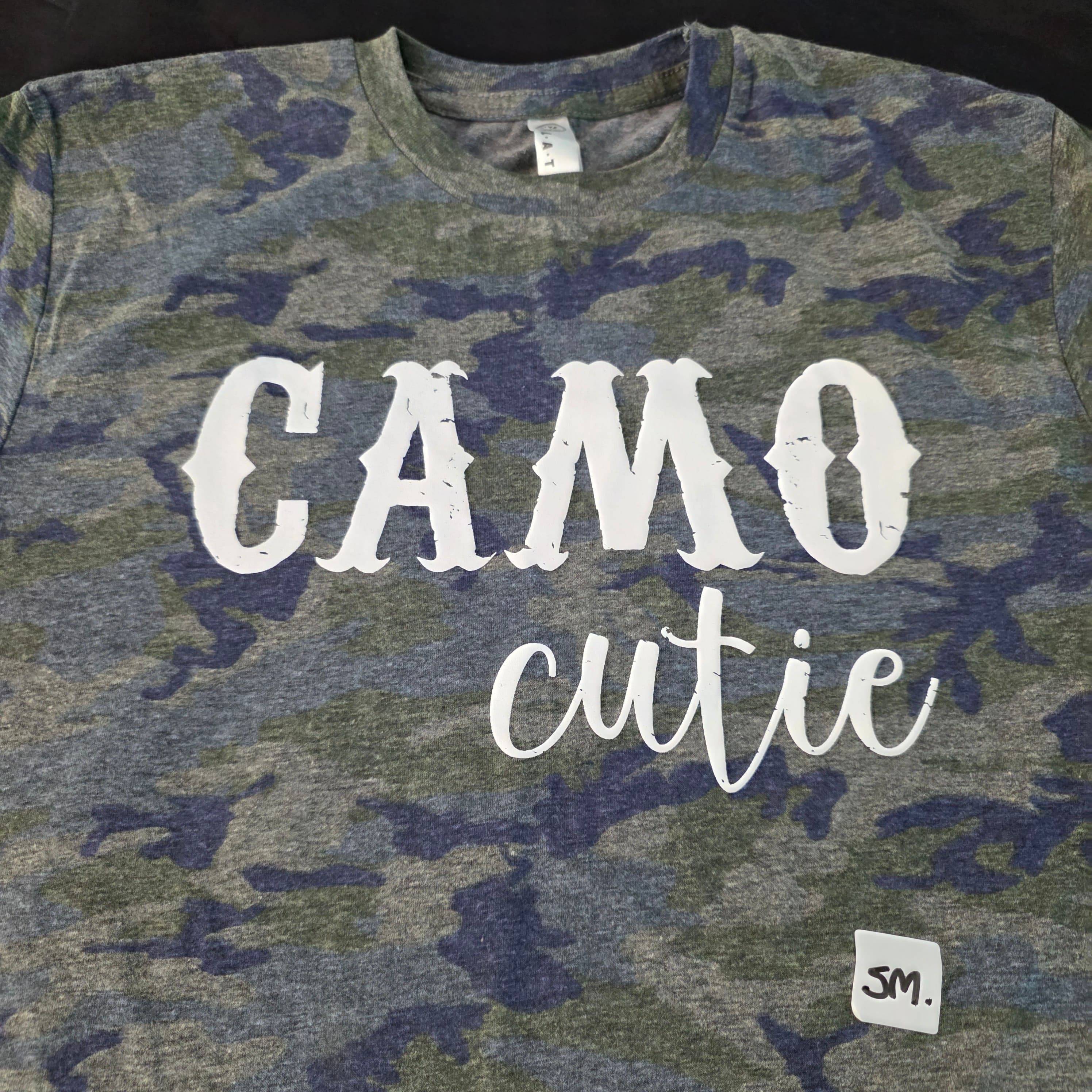 Camo Cutie Graphic Tee, Size Small