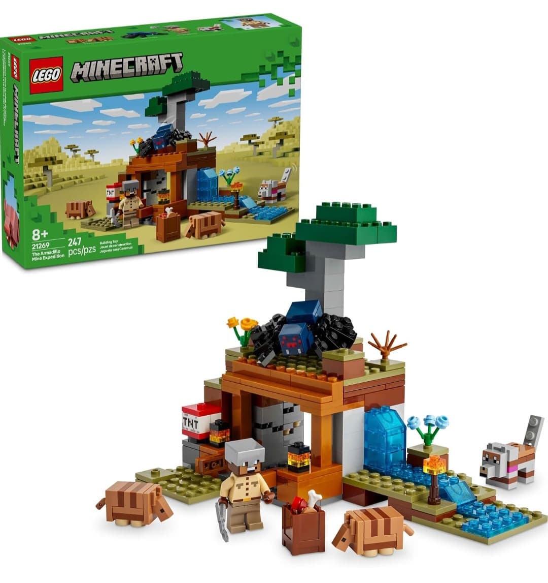 LEGO Minecraft The Armadillo Mine Expedition Toy Figures and Playset
