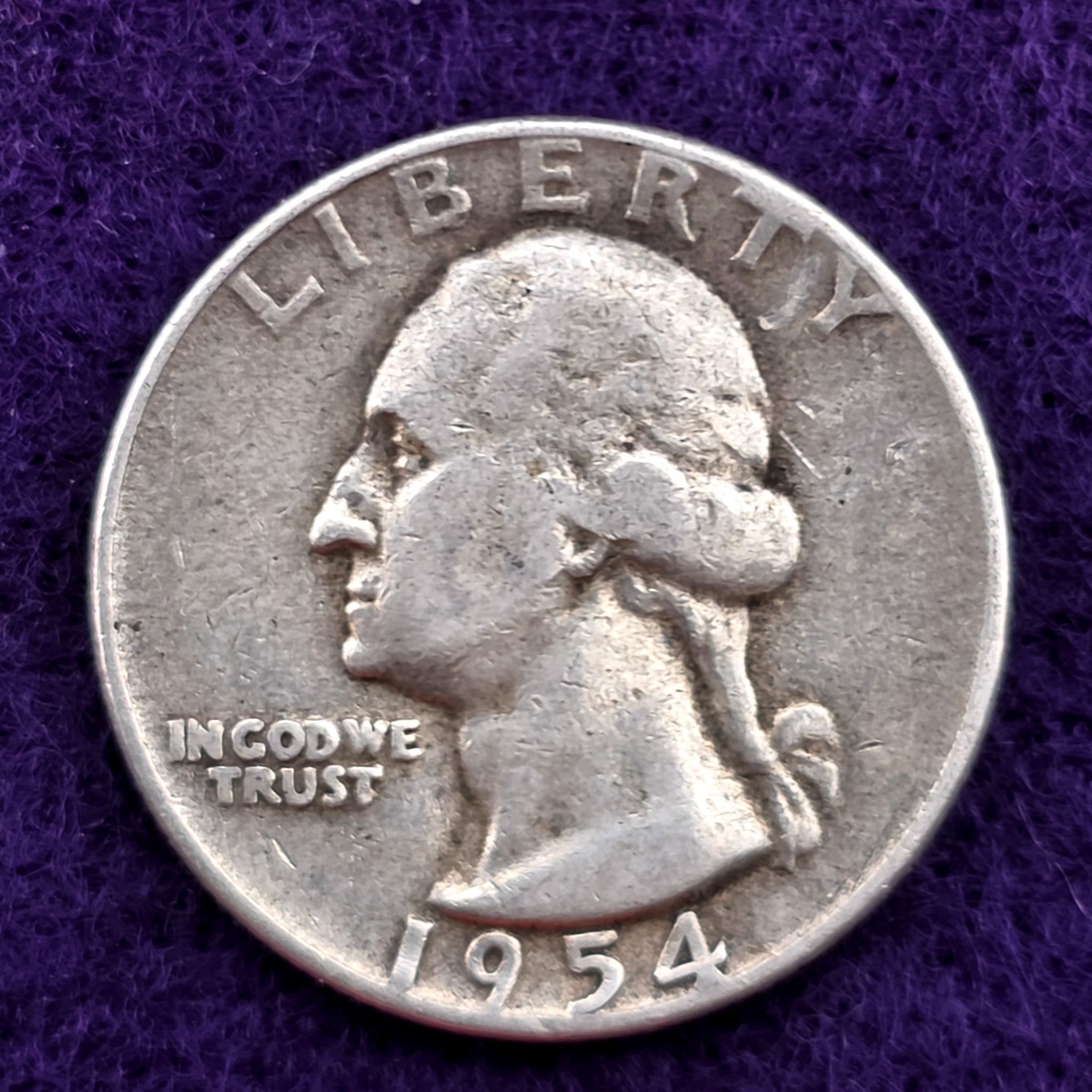 1954 Washington Quarter, 90% Silver
