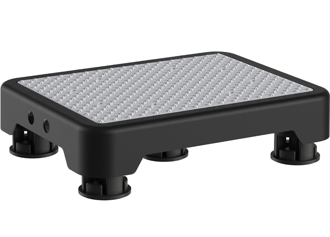 Step Stool for Adults 550lbs, Portable Safety Step Platform for Seniors Bedside Mobility Wide, Shower Bed Car Stair Outdoor, Black-Gray
