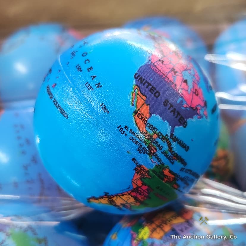 Deekin Earth Globe Foam Stress Balls, Lot of 99 β photo 5