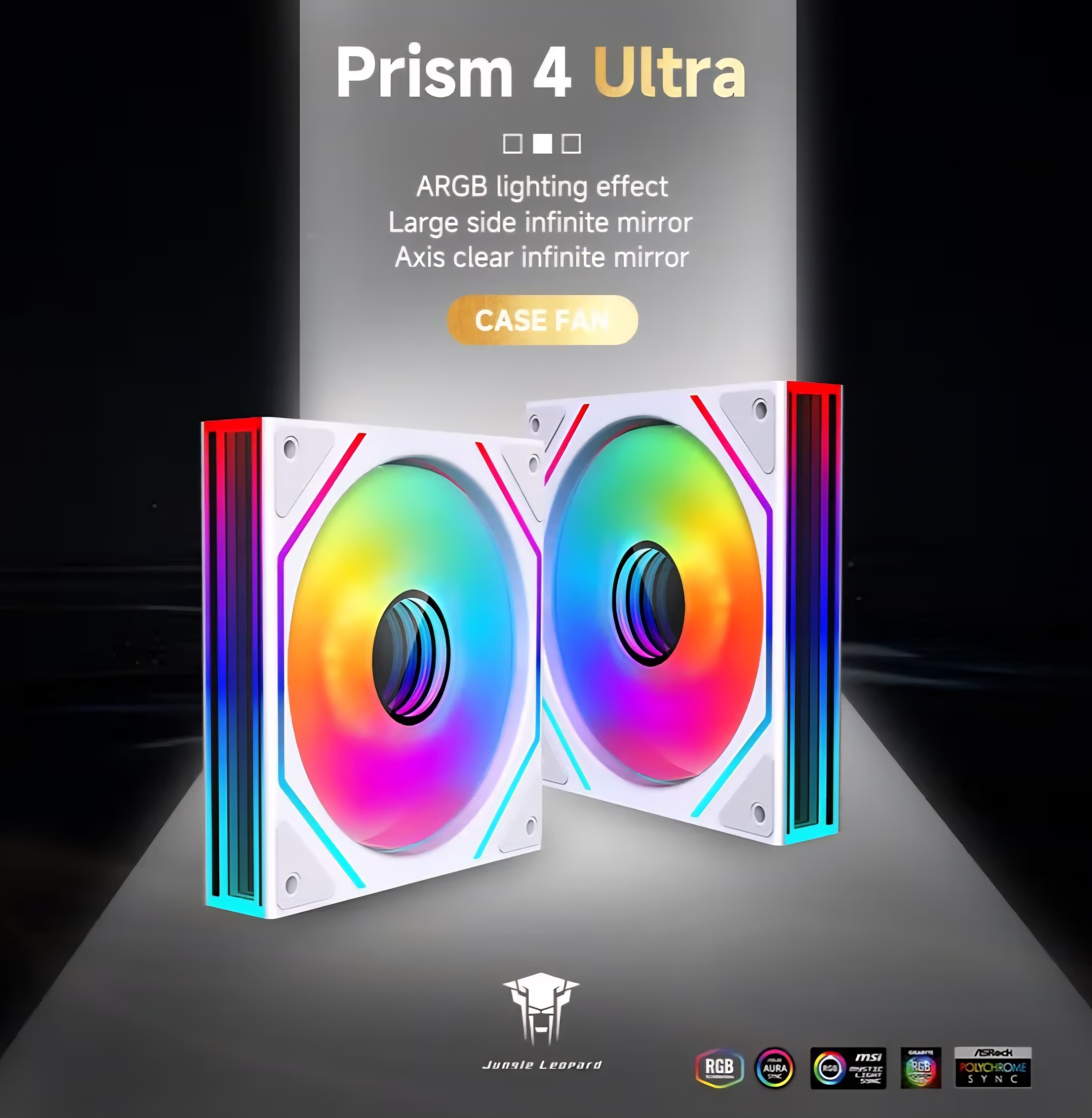 ARGB Colored Prism 4 Ultra PC Fans - (3 Pack)