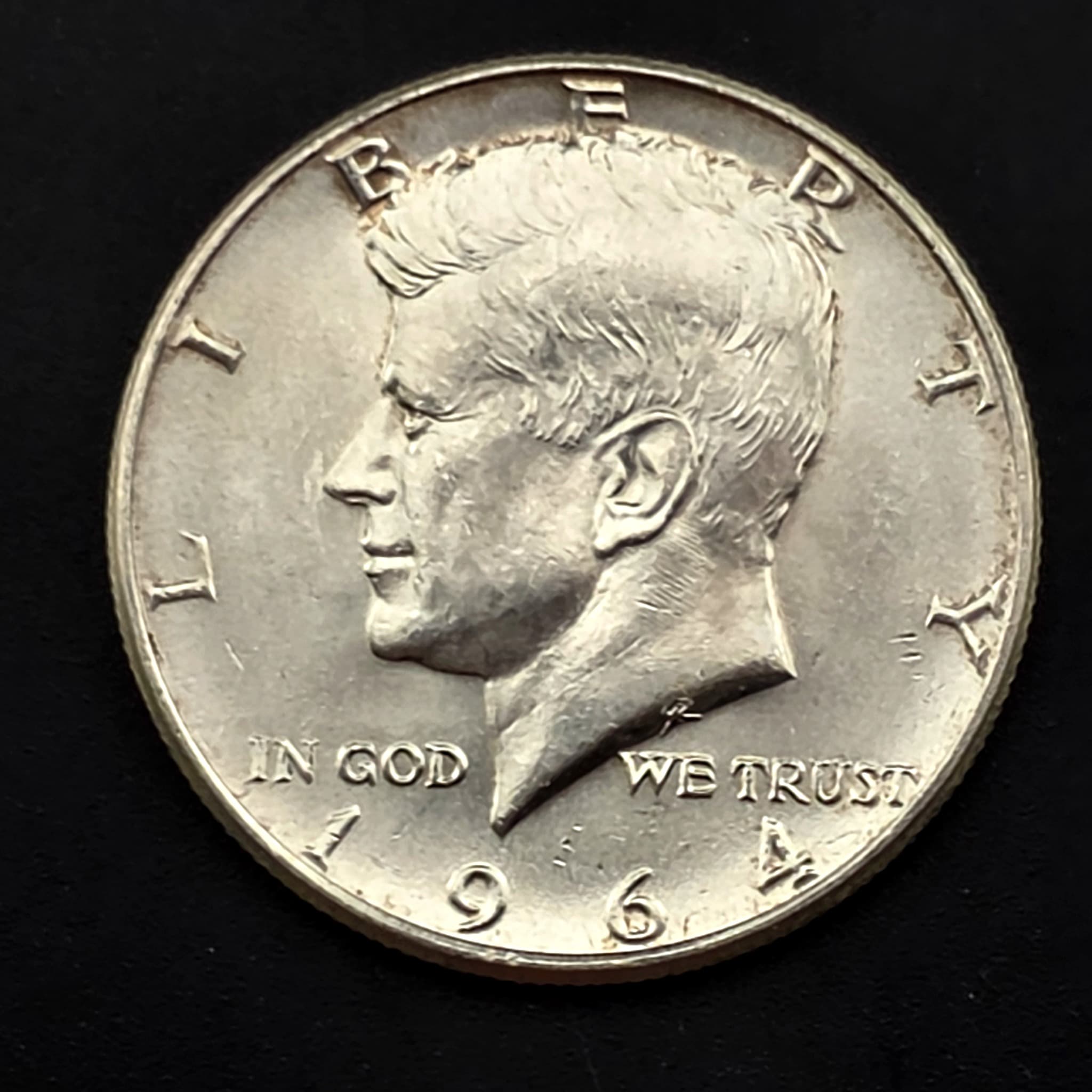1964 Kennedy Half Dollar, 90% Silver