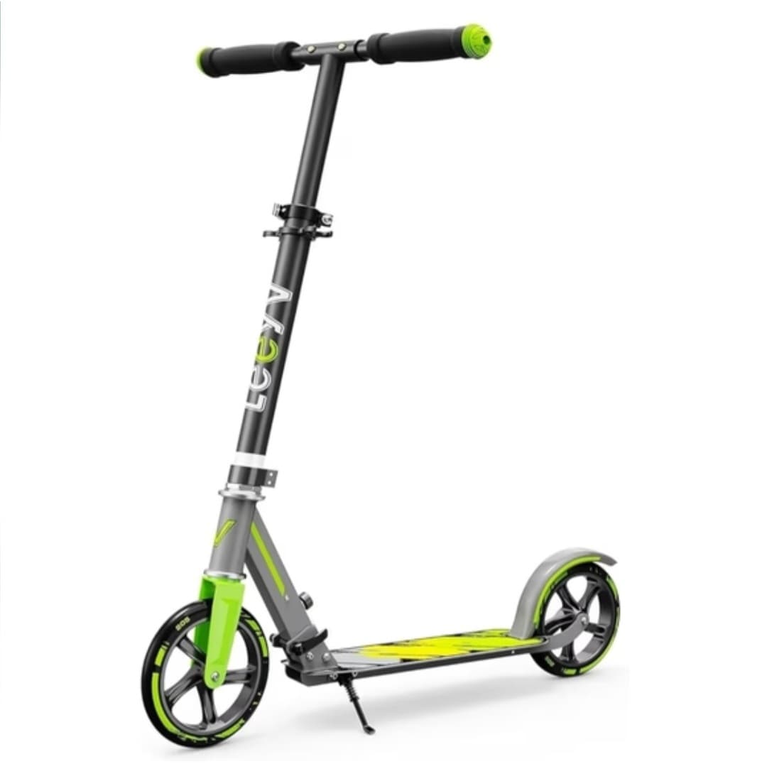 Leeyv Scooter - Adjustable Height - up to 240 Pounds (Neon Green)