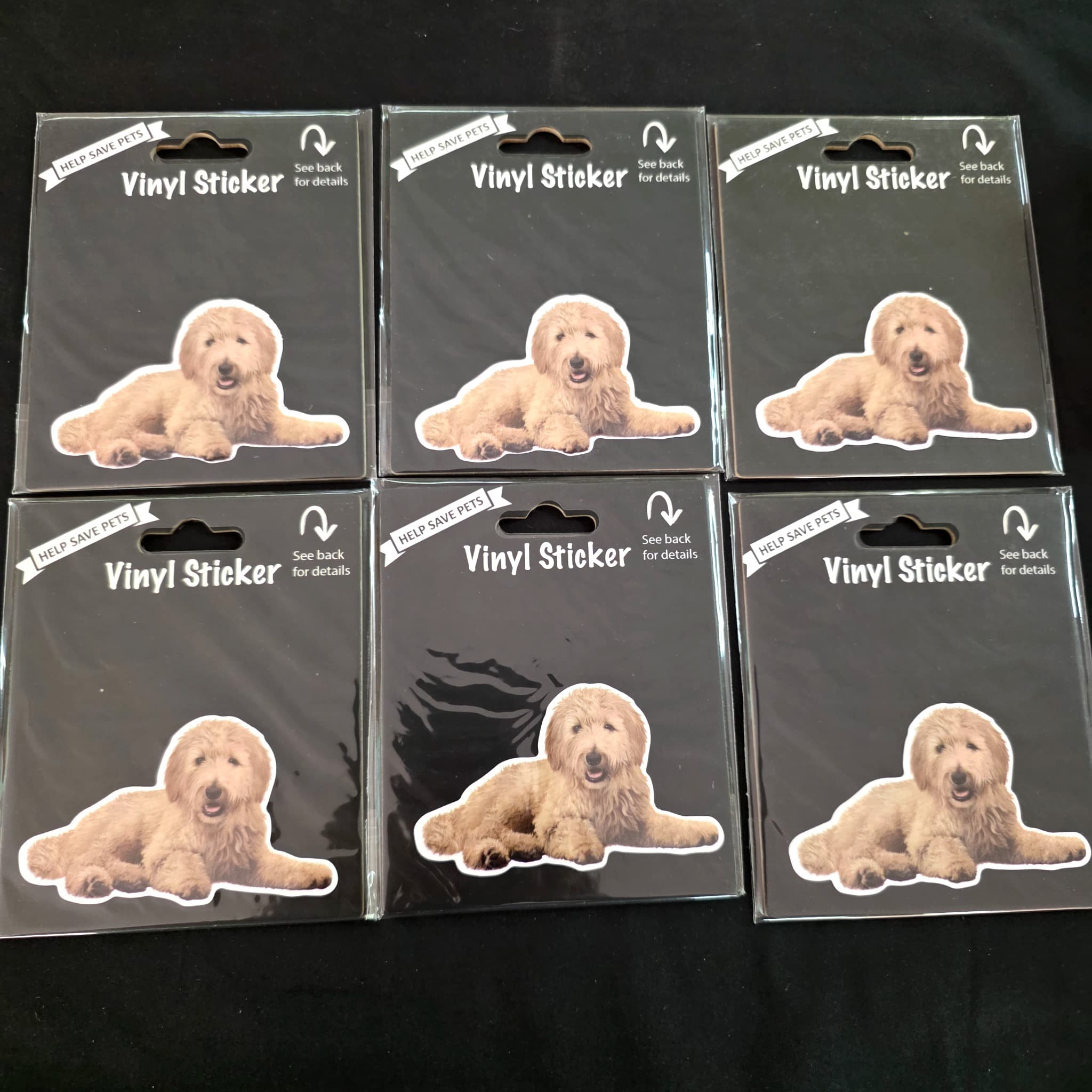Goldendoodle Vinyl Sticker 6-Pack, Brand New