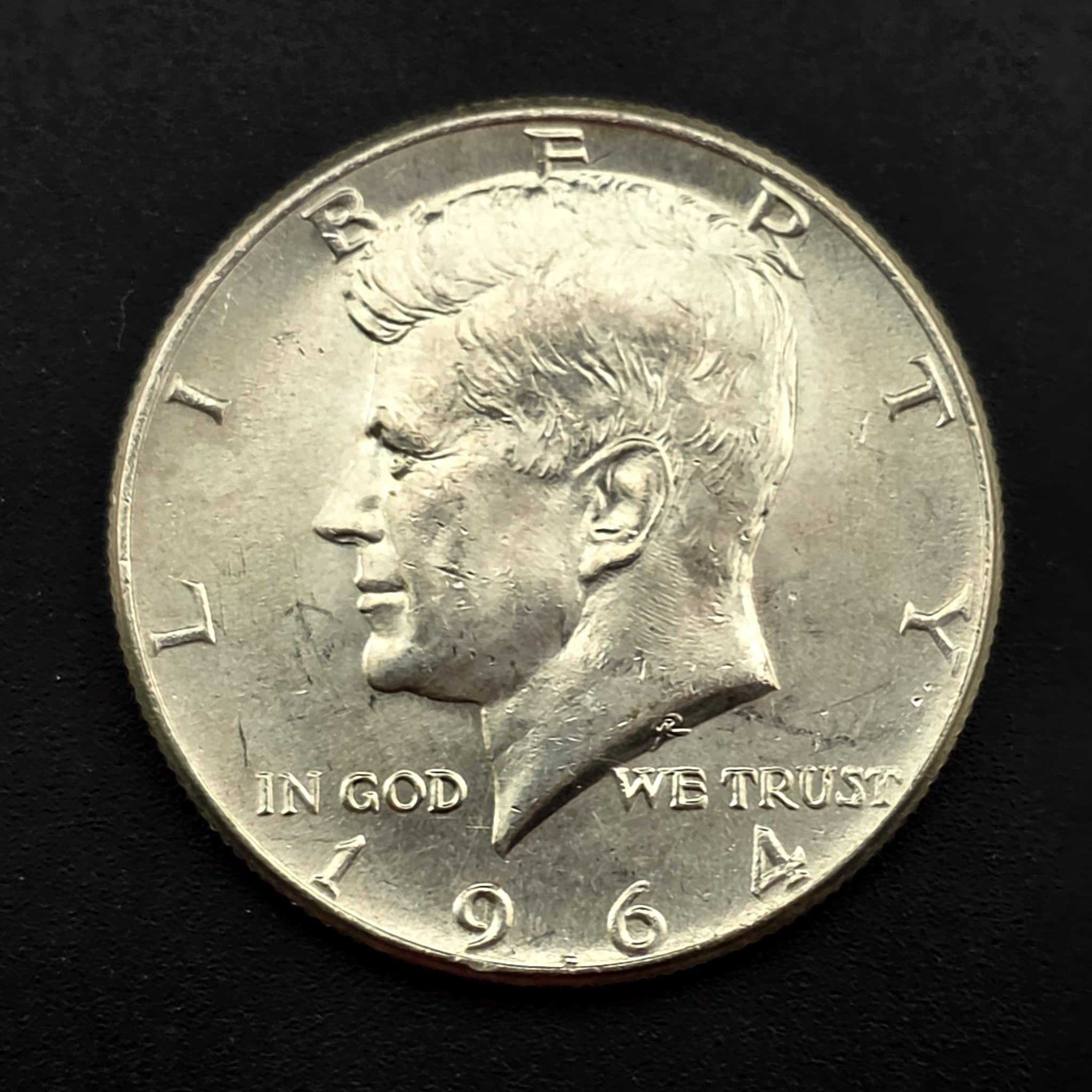 1964 Kennedy Half Dollar, 90% Silver