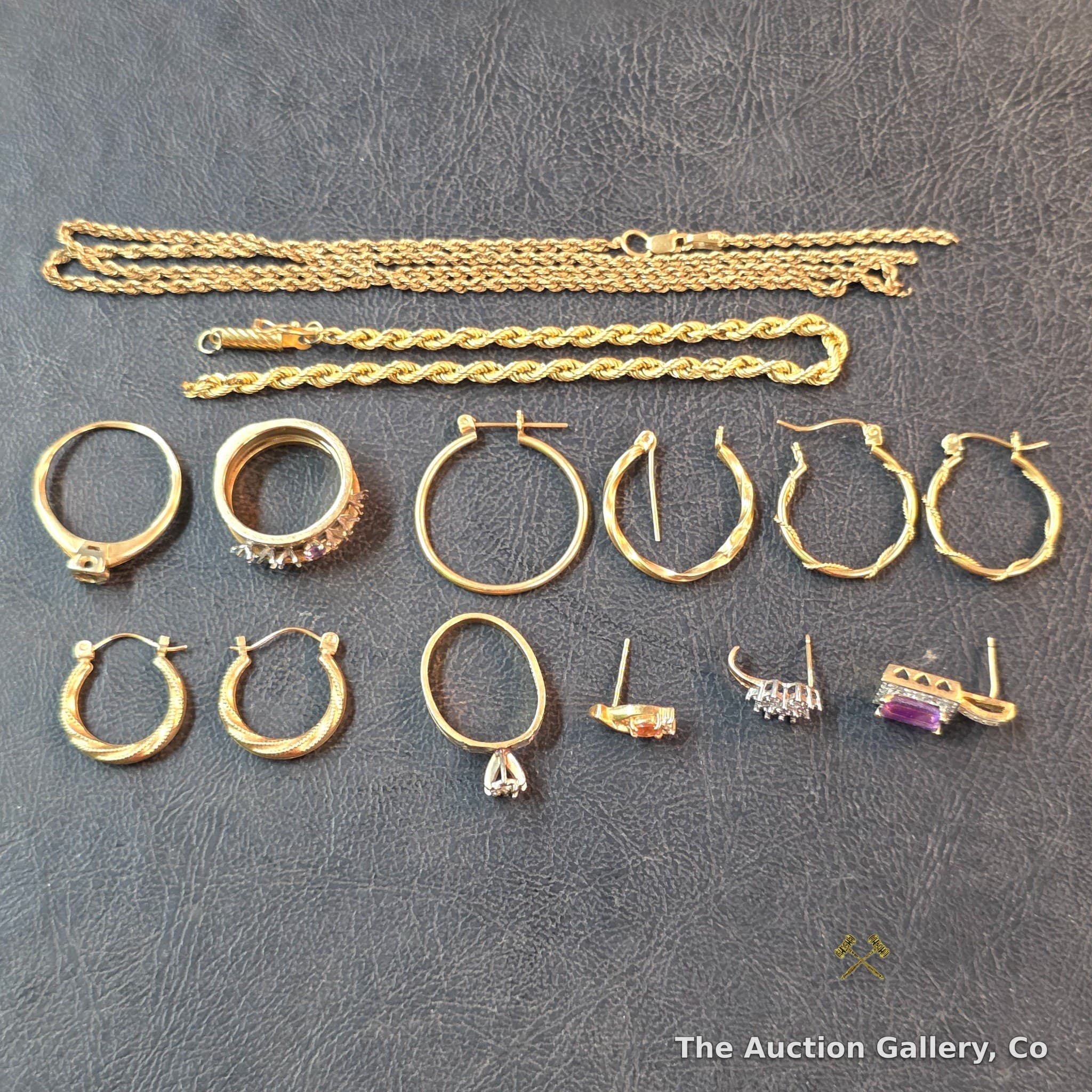 14k & 10k Gold Scrap Lot โ Chains, Rings, Earrings, 20.21g total