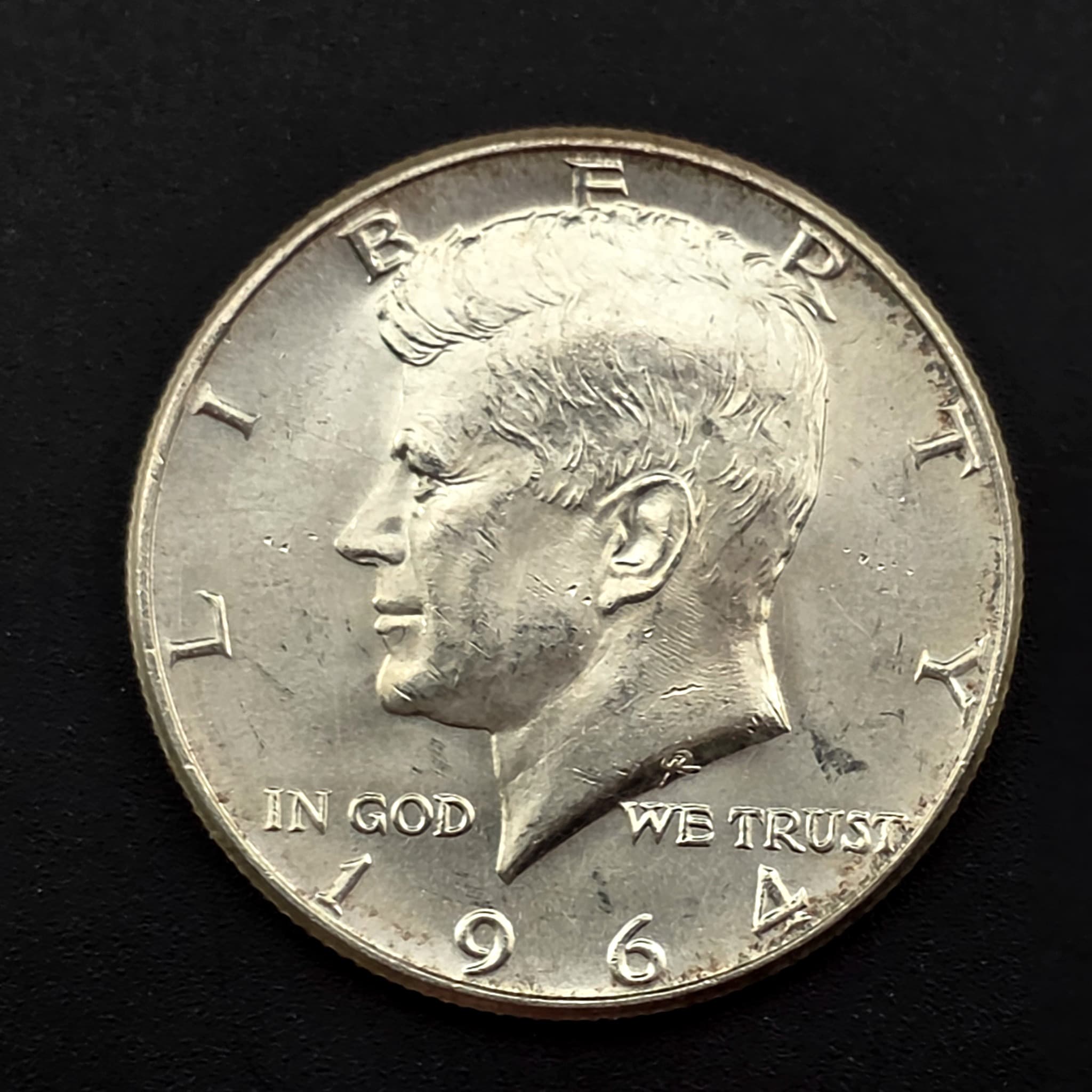 1964 Kennedy Half Dollar, 90% Silver
