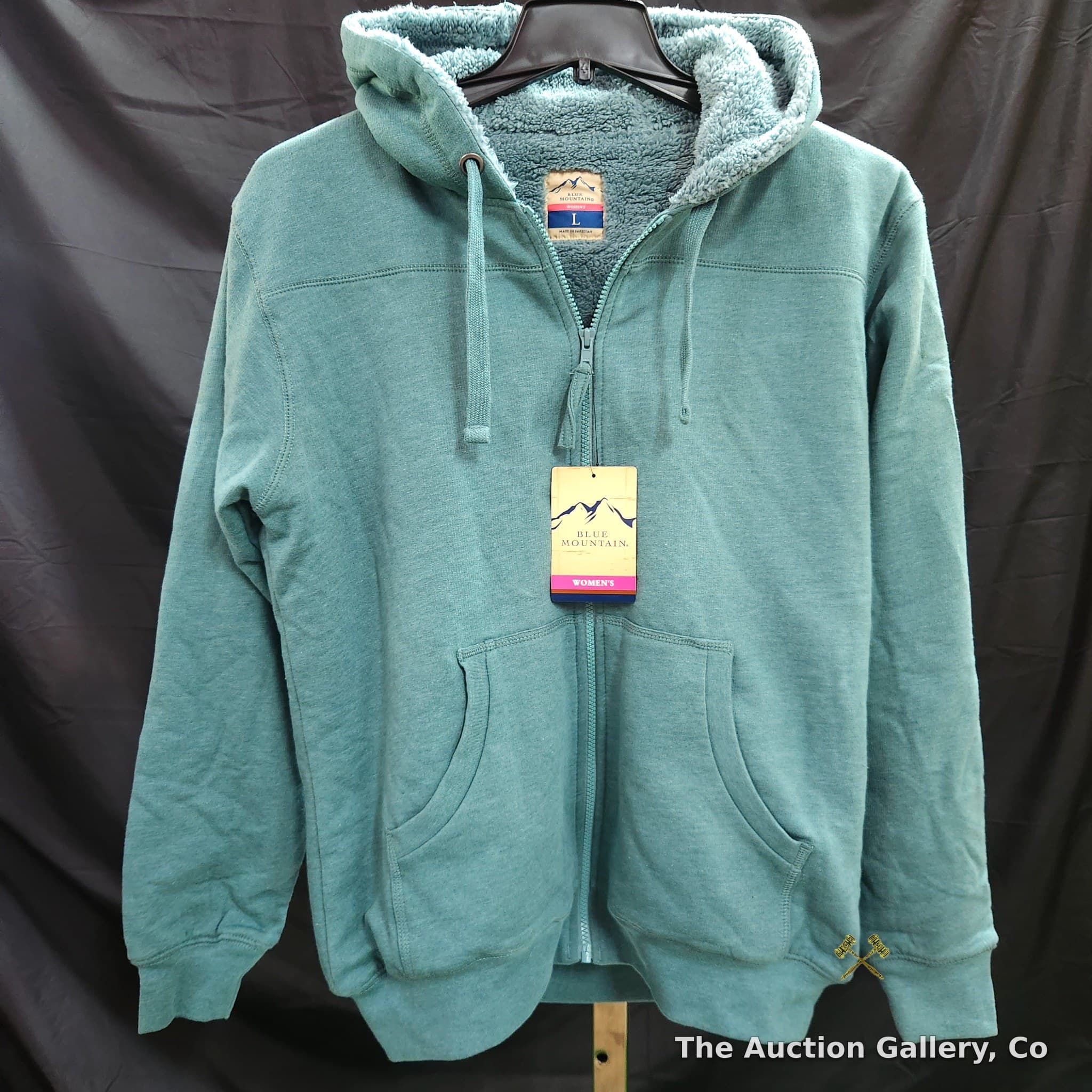 Blue Mountain Women's Sherpa-Lined Zip Hoodie, Size L