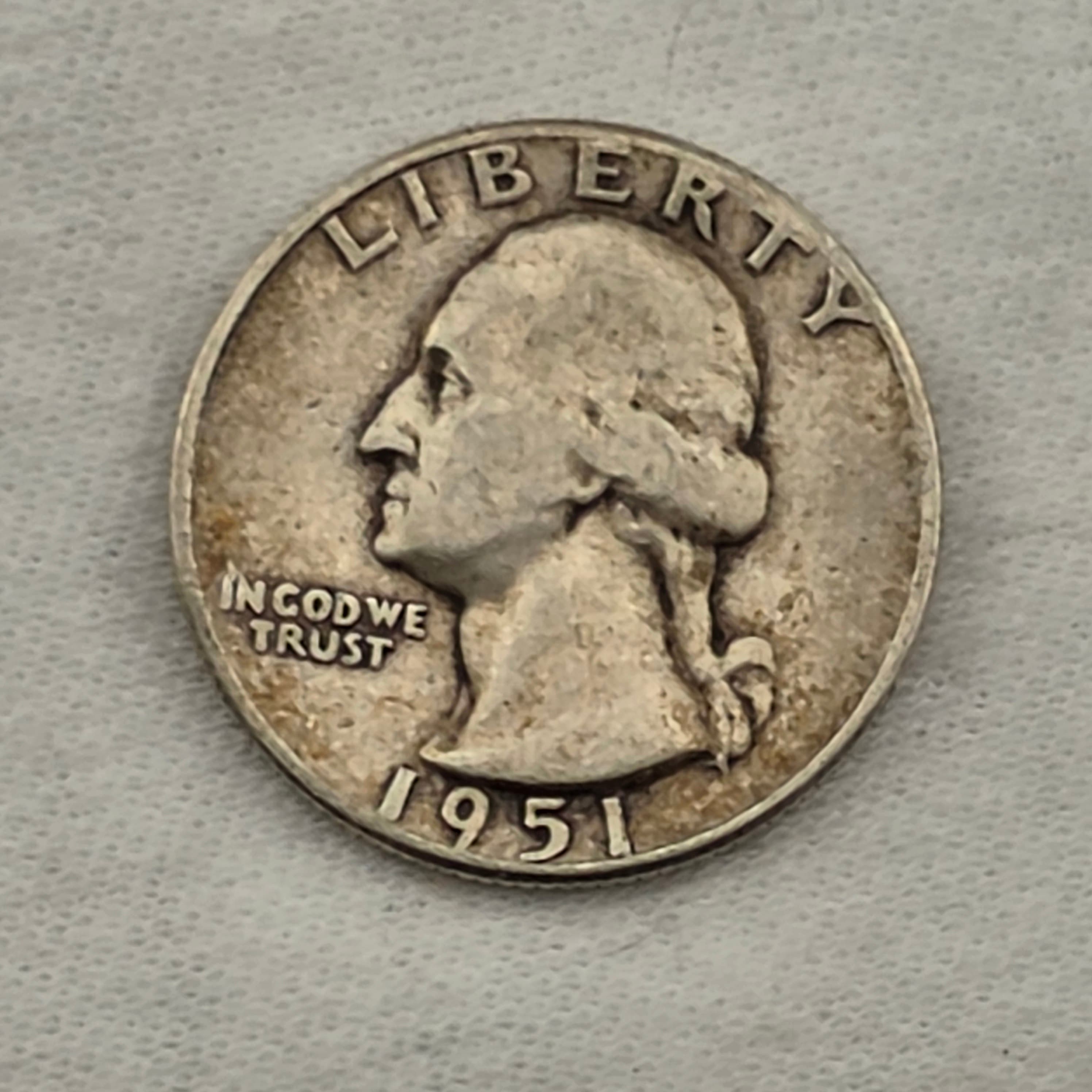 1951 Washington Quarter, 90% Silver