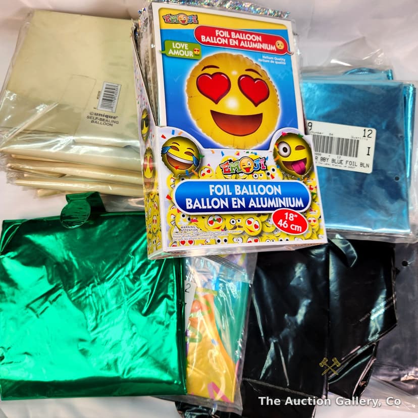 Mixed Lot New Foil Balloons, Emoji, Star & Birthday Styles