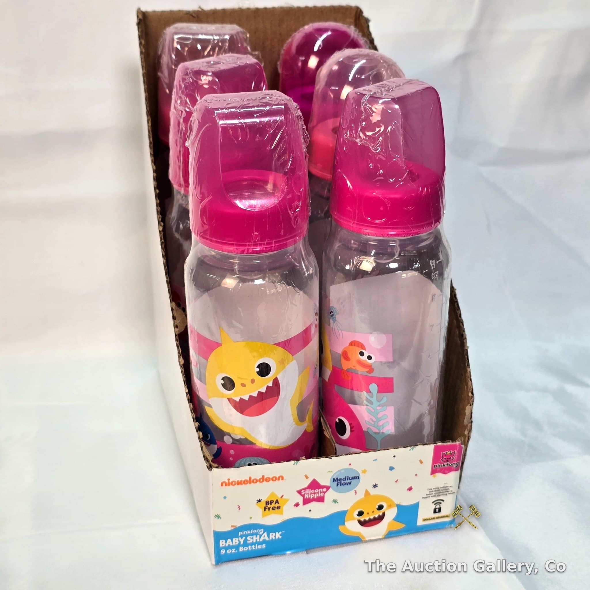 Pinkfong Baby Shark & Disney 9 oz. Baby Bottles, Set of 6