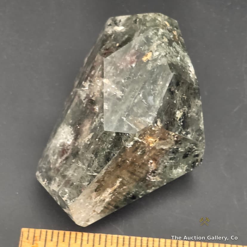 Faceted Quartz Crystal Specimen with Mineral Inclusions β photo 2