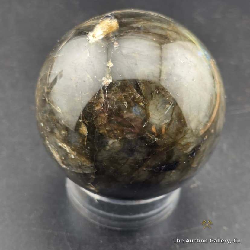 Labradorite Polished Sphere, 1.75", with Stand β photo 2