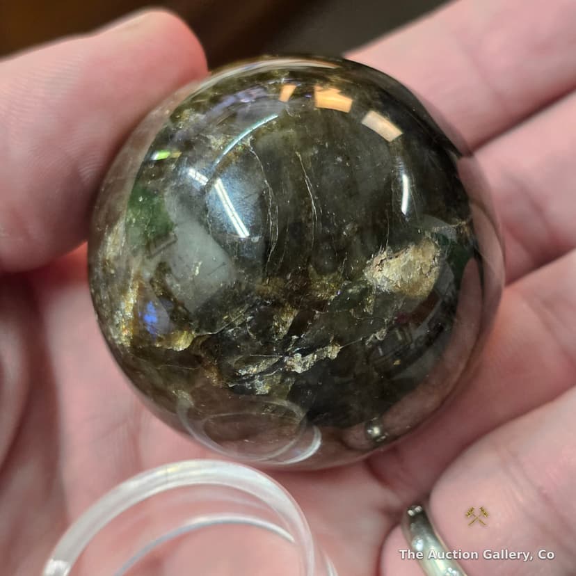 Labradorite Polished Sphere, 1.75", with Stand β photo 4
