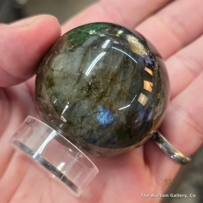 Labradorite Polished Sphere, 1.75", with Stand β photo 3
