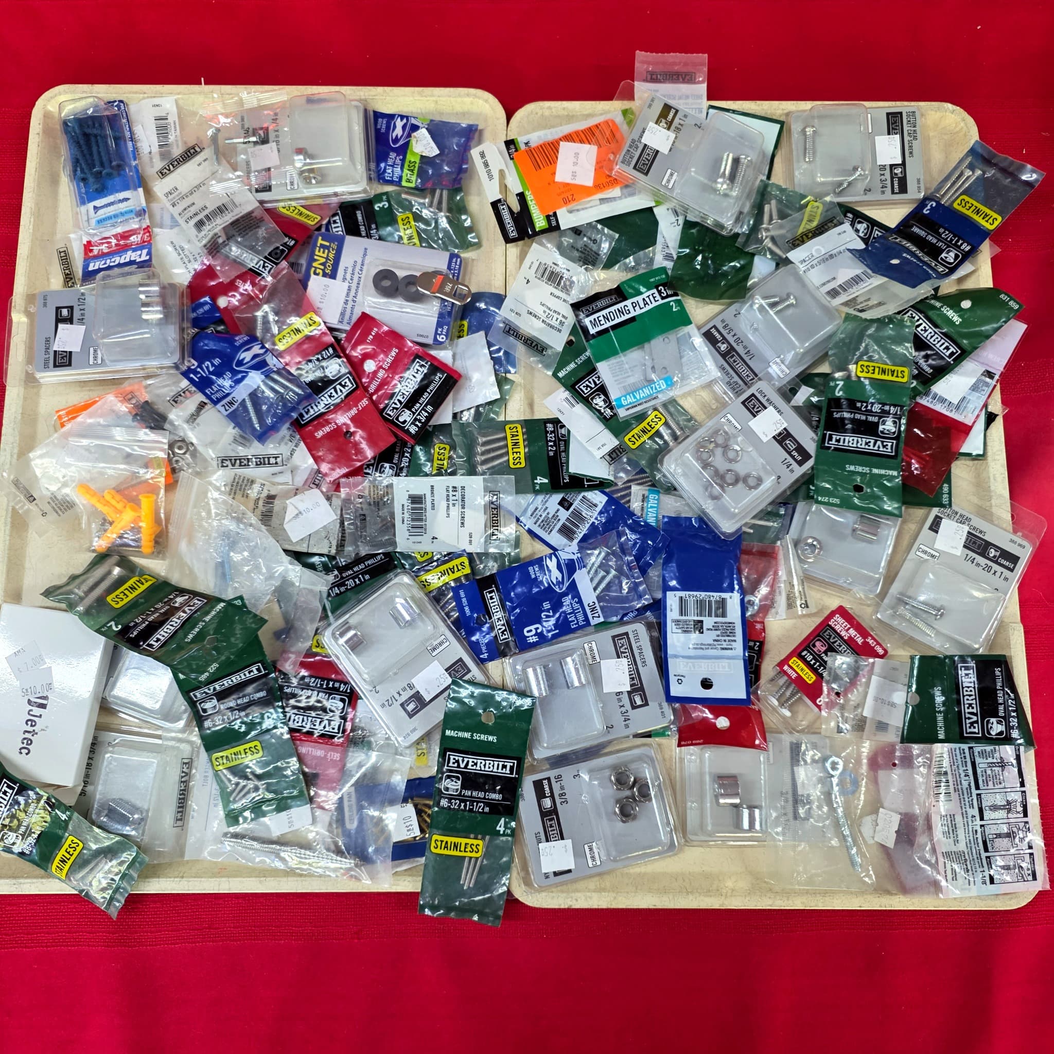 Large Lot of Hardware & Fasteners, Brand New