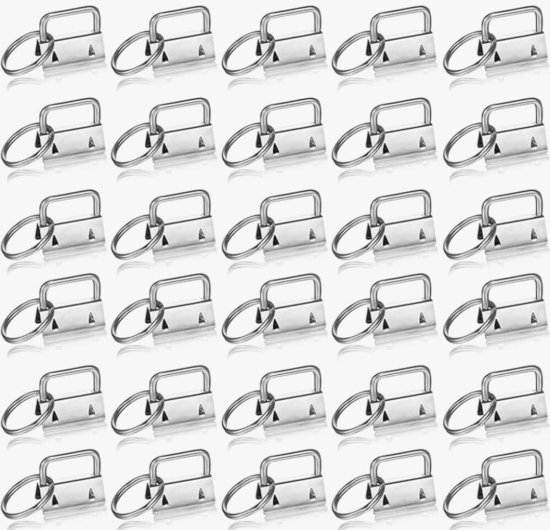 Approx 175 pcs. - Key Fob Hardware Wristlet Set Wrist Key Chain Wristlet Sets with Split Rings Key Rings-(1 Inch)