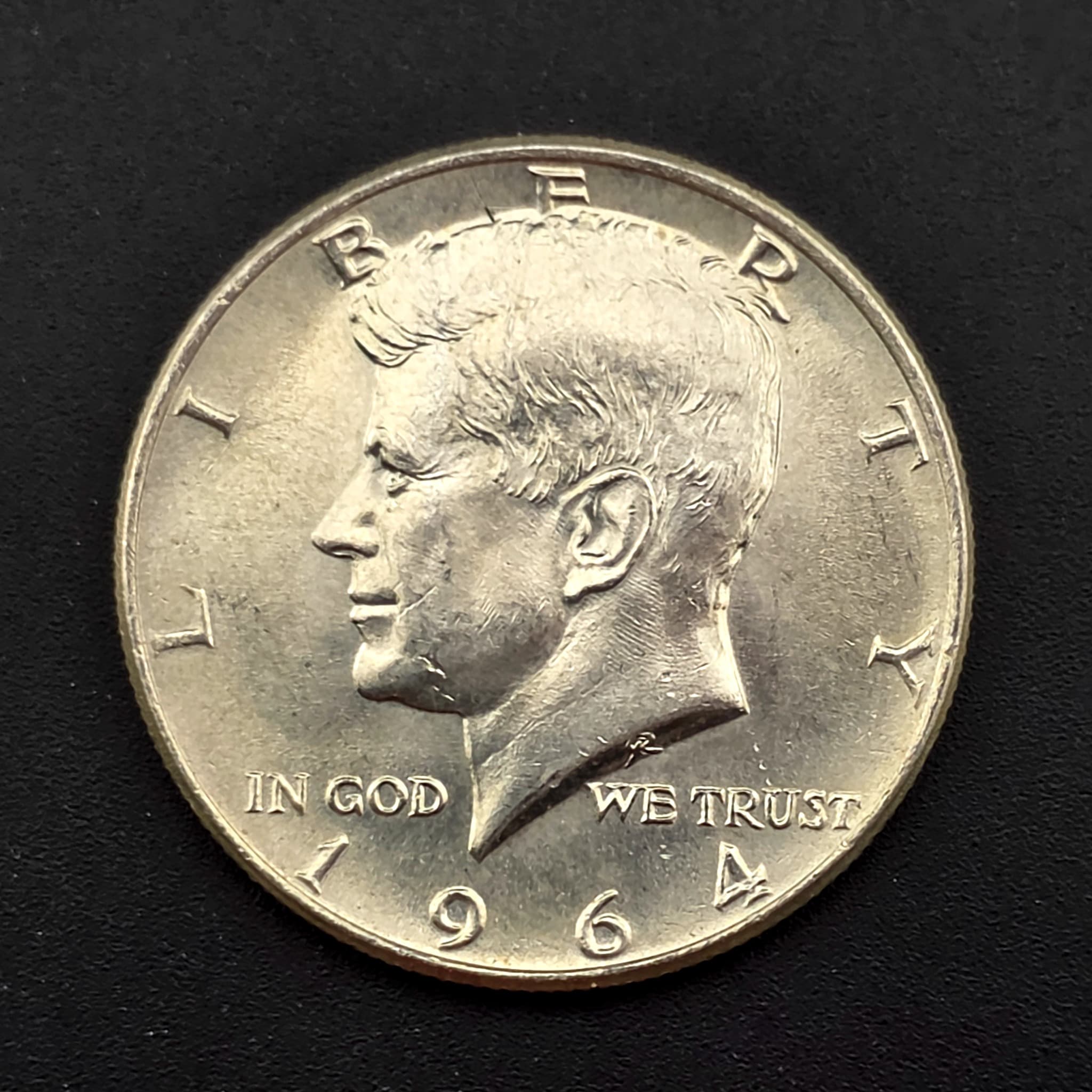 1964 Kennedy Half Dollar, 90% Silver