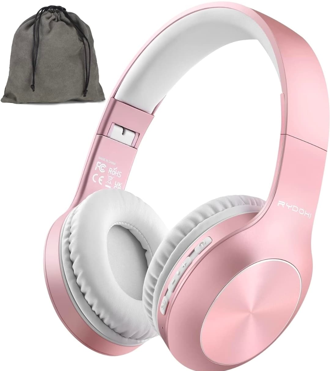 Wireless Bluetooth Headphones Over Ear 68H Playtime HiFi Stereo Headset with Microphone and 3EQ Modes Foldable Bluetooth V5.3 Headphones for Travel Smartphone Computer Laptop