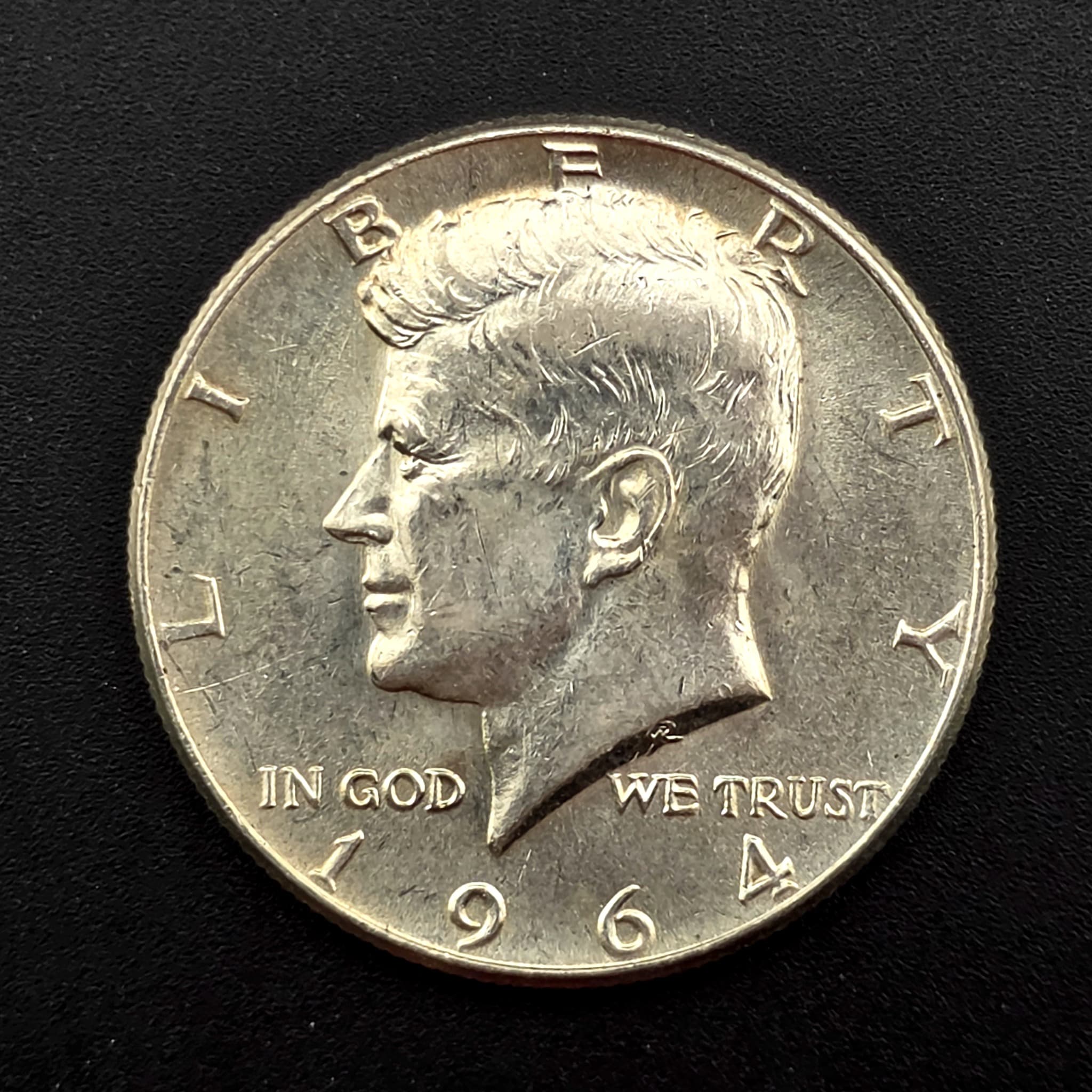 1964 Kennedy Half Dollar, 90% Silver