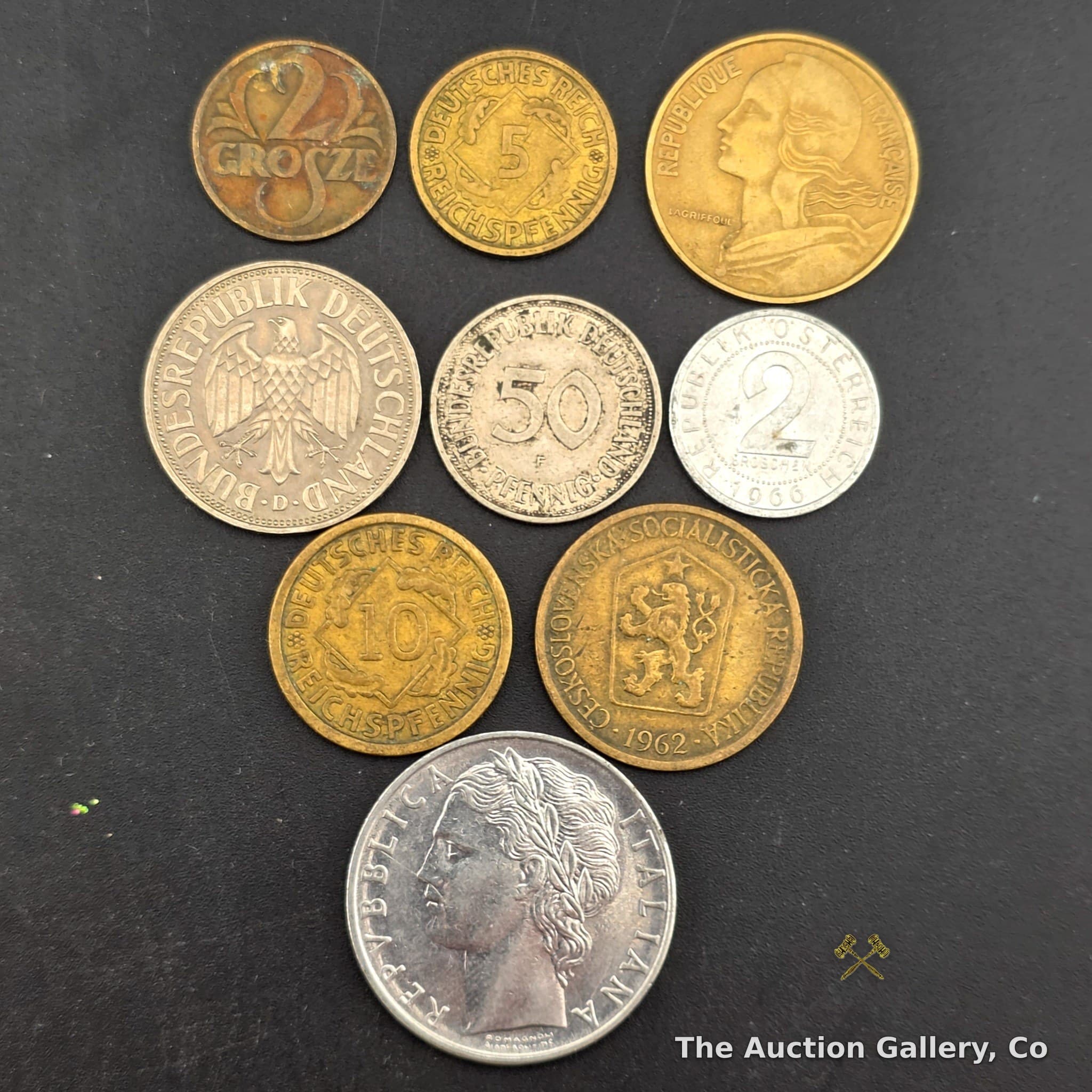 Mixed Lot of European World Coins, Germany France Italy Austria Czechoslovakia Poland