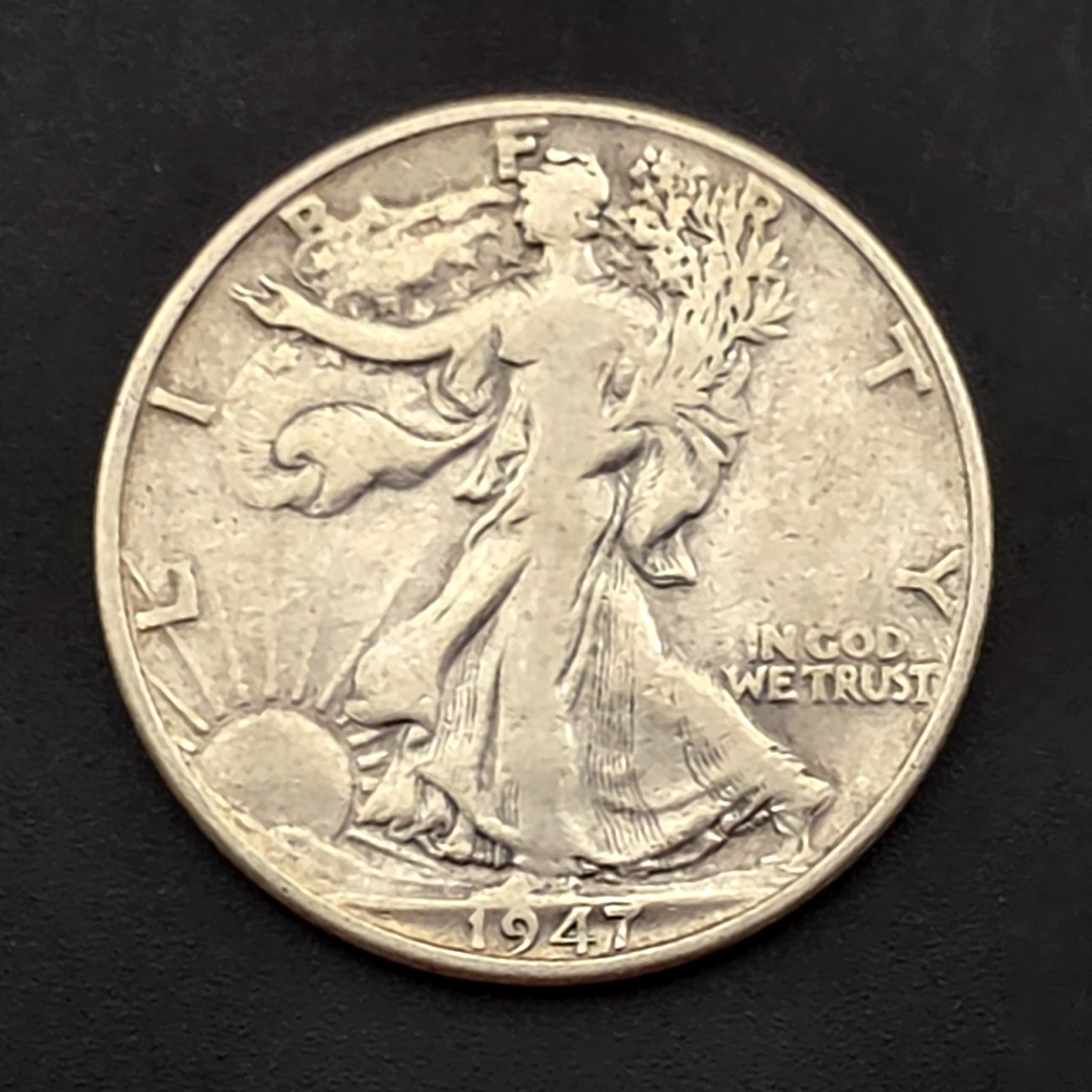 1947 Walking Liberty Half Dollar, 90% Silver