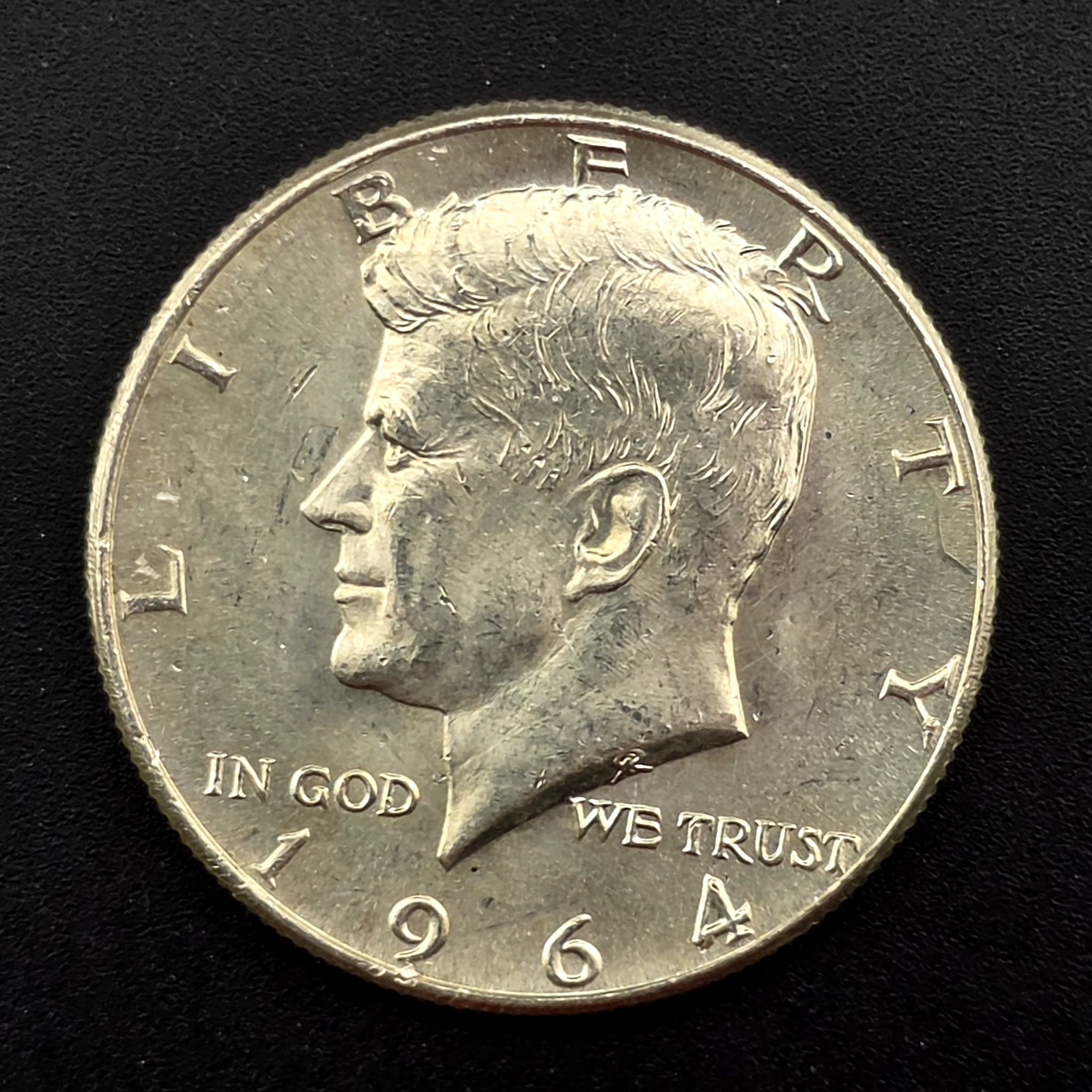 1964 Kennedy Half Dollar, 90% Silver