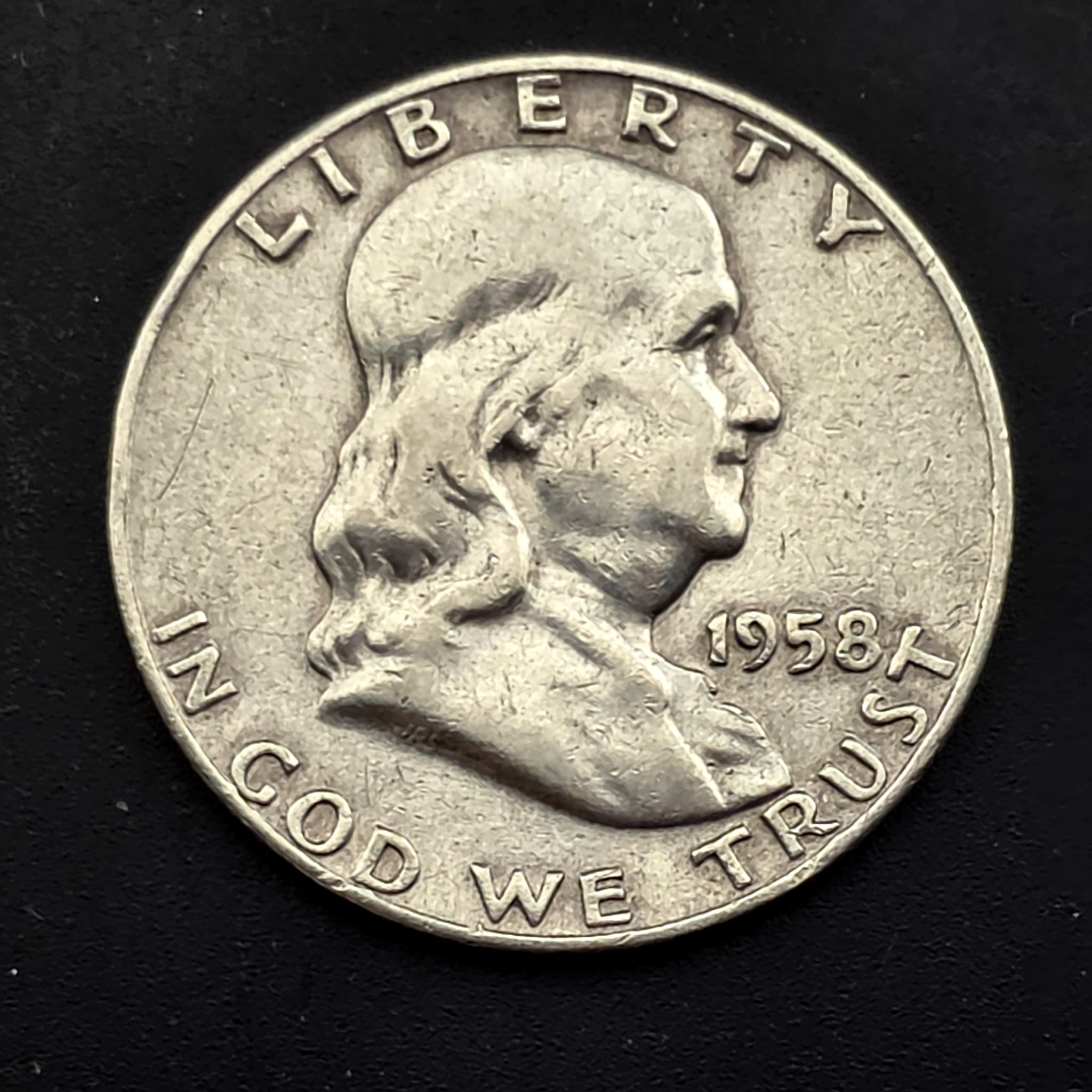 1958-D Franklin Half Dollar, 90% Silver