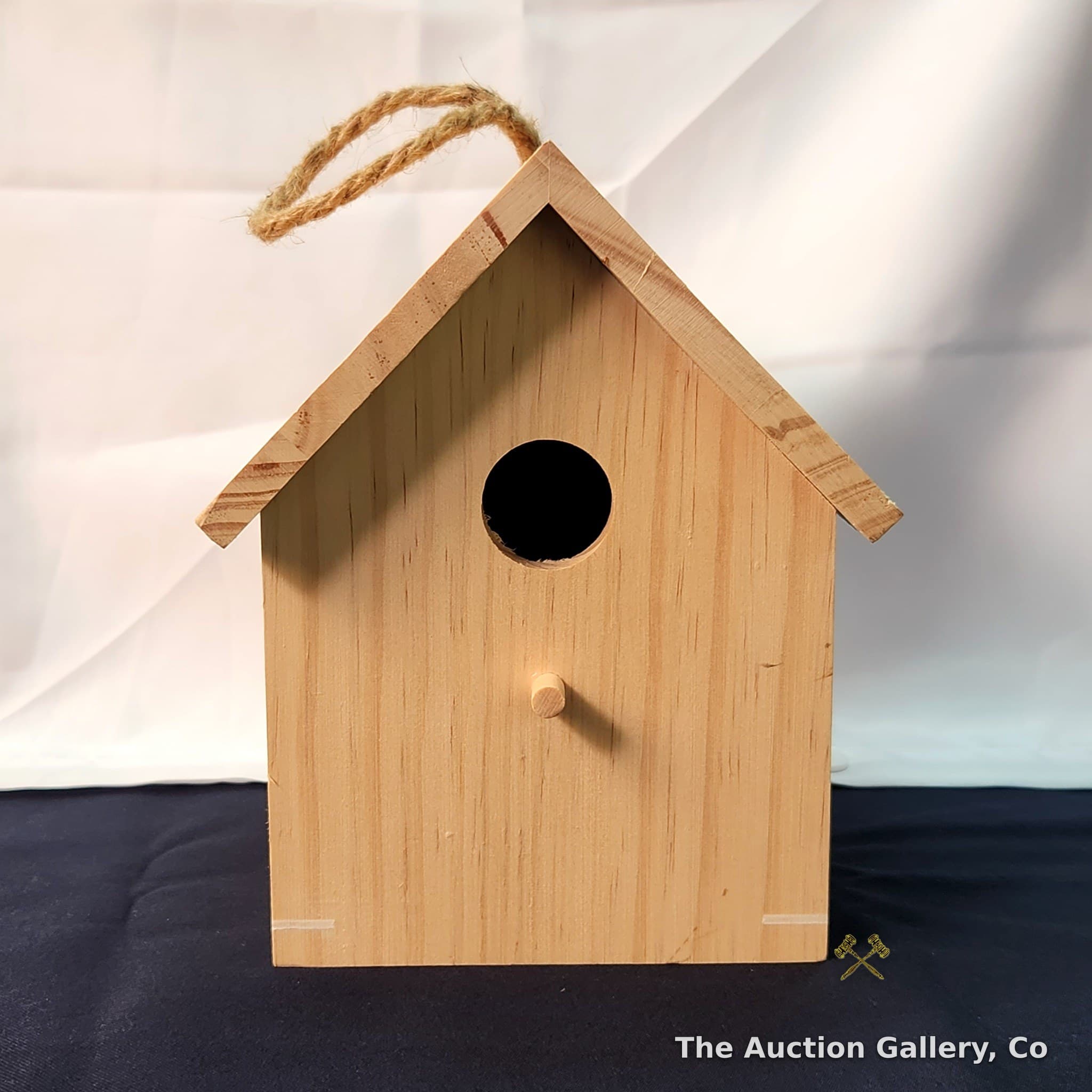 Hand Made Modern Unfinished Wood Birdhouse