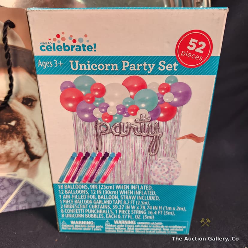 Birthday Party Supply Lot with Silver Chargers, Unicorn Set & More โ photo 6