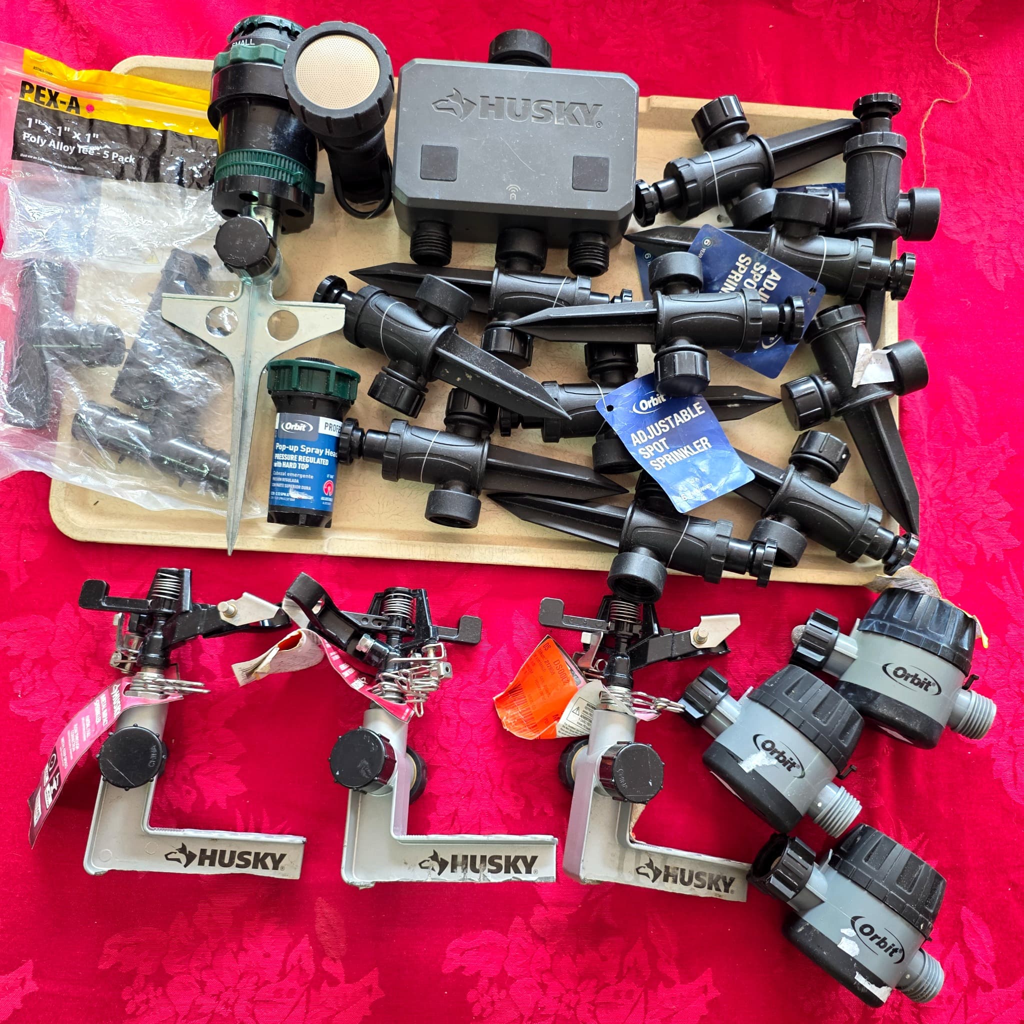 Huge Mixed Sprinkler & Irrigation Lot, Husky & Orbit
